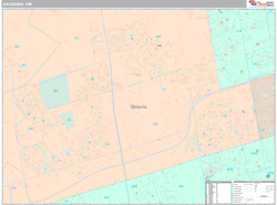 Vaughan Canada City Wall Map Premium Style