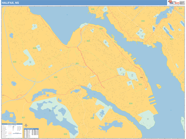 Halifax Wall Map