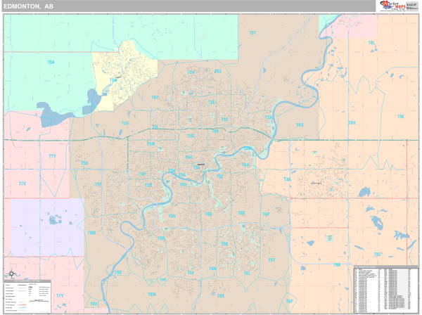 Edmonton Wall Map