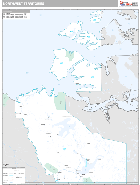 Northwest Territories Wall Map