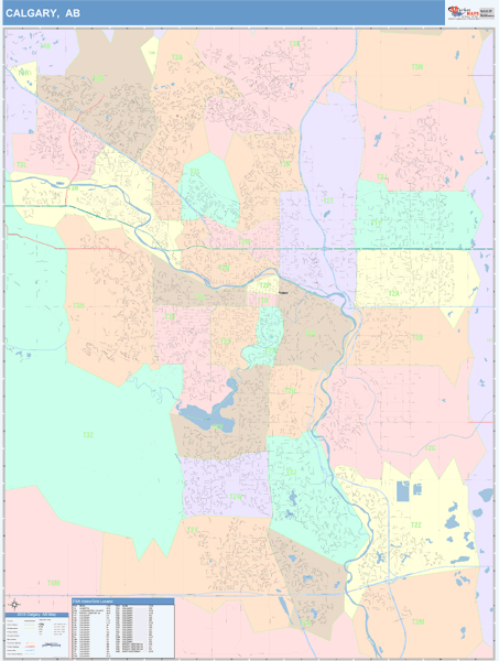 Calgary Wall Map