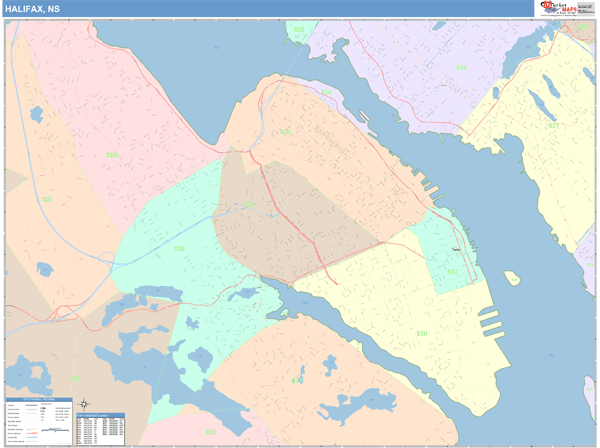 Halifax Wall Map