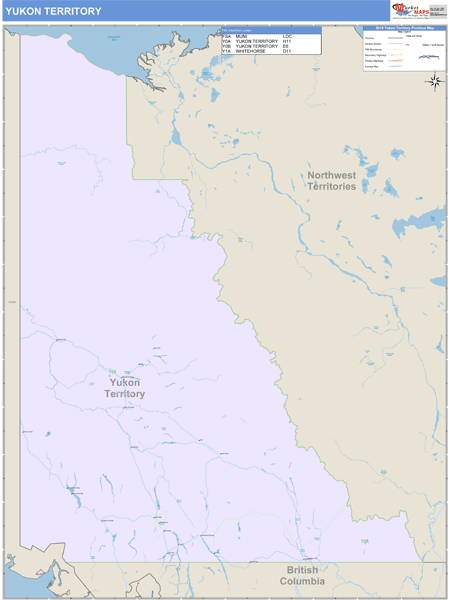 Yukon Territory Wall Map