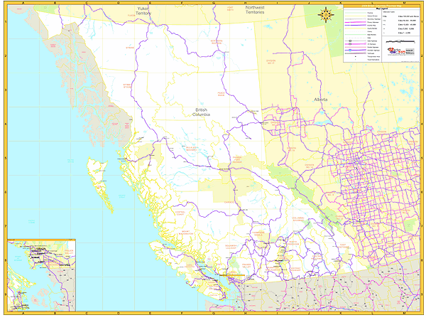 Full Map Of British Columbia