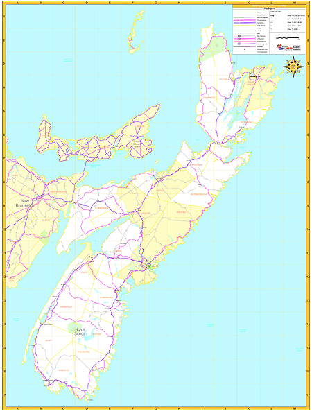 Nova Scotia Wall Map