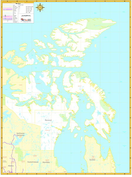 Nunavut Wall Map