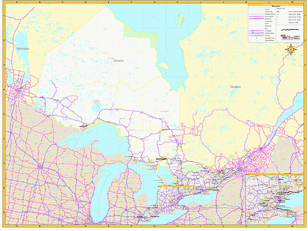 Ontario Wall Map