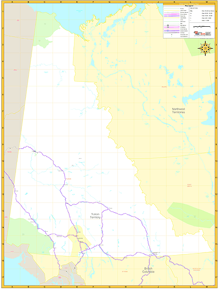 Yukon Territory Wall Map