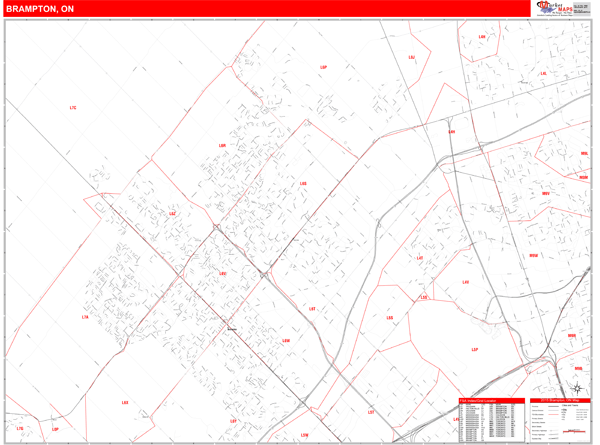 Brampton Wall Map