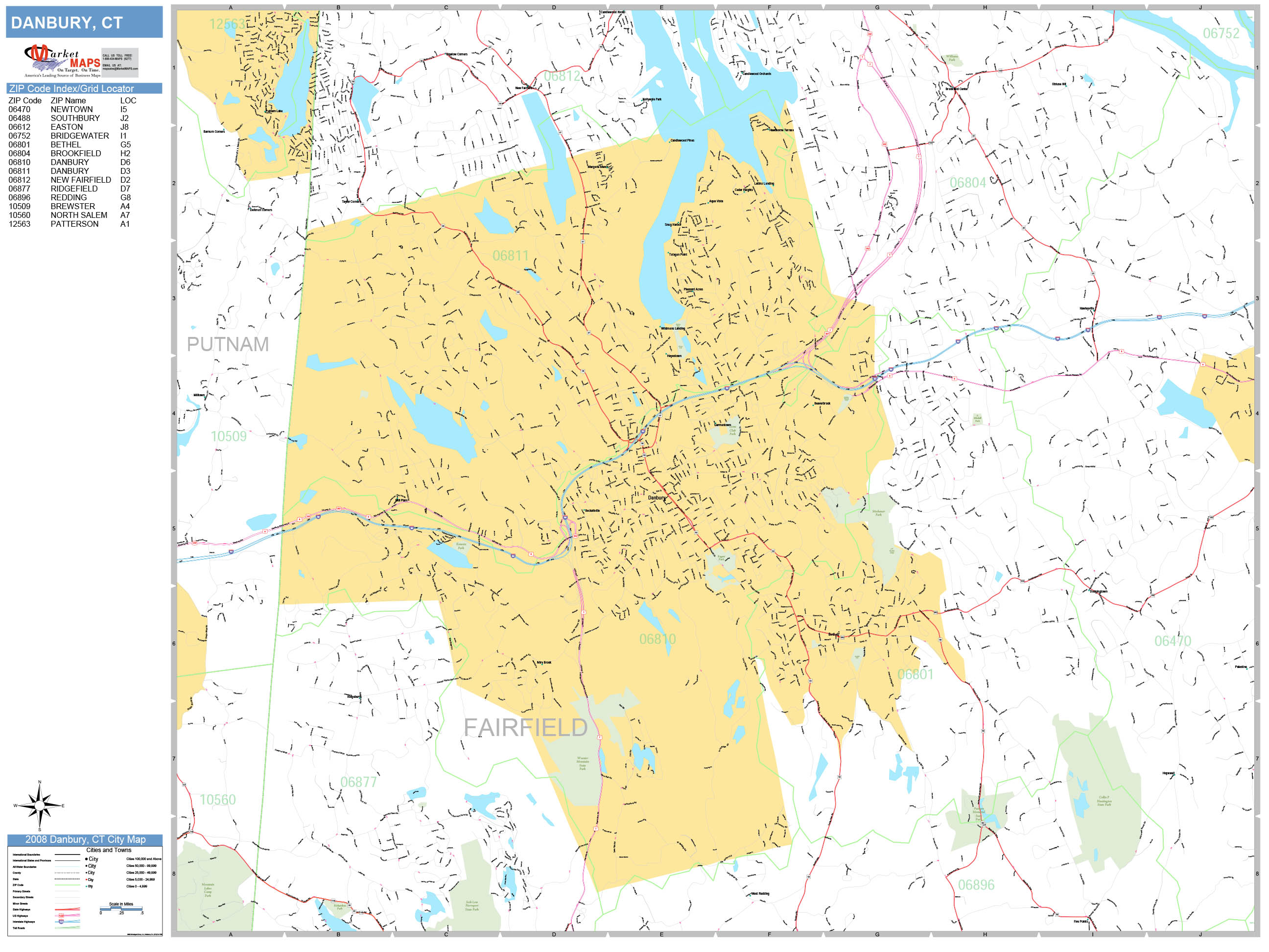 Danbury CT Map