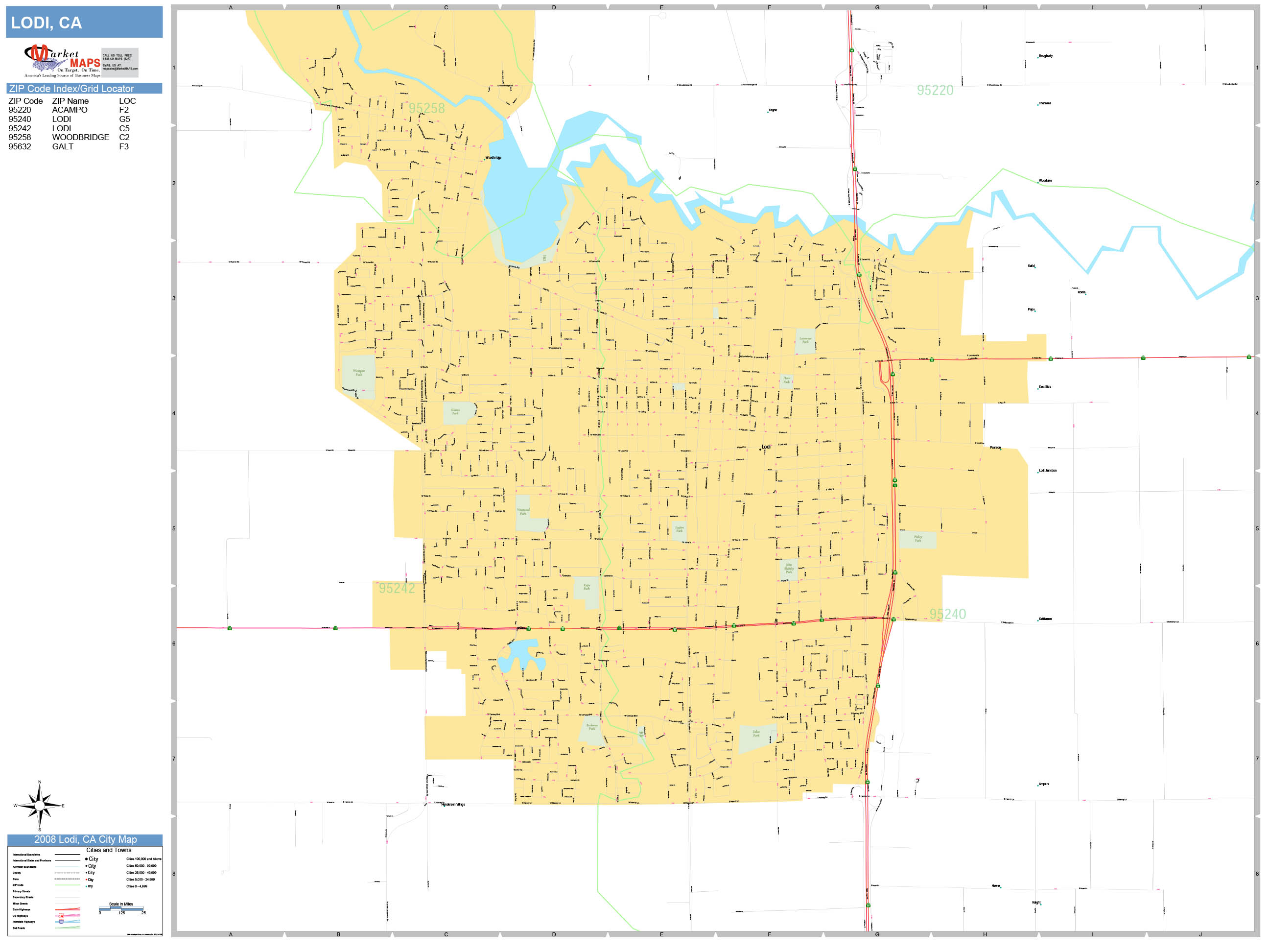 Lodi Ca Zip Code Map - United States Map