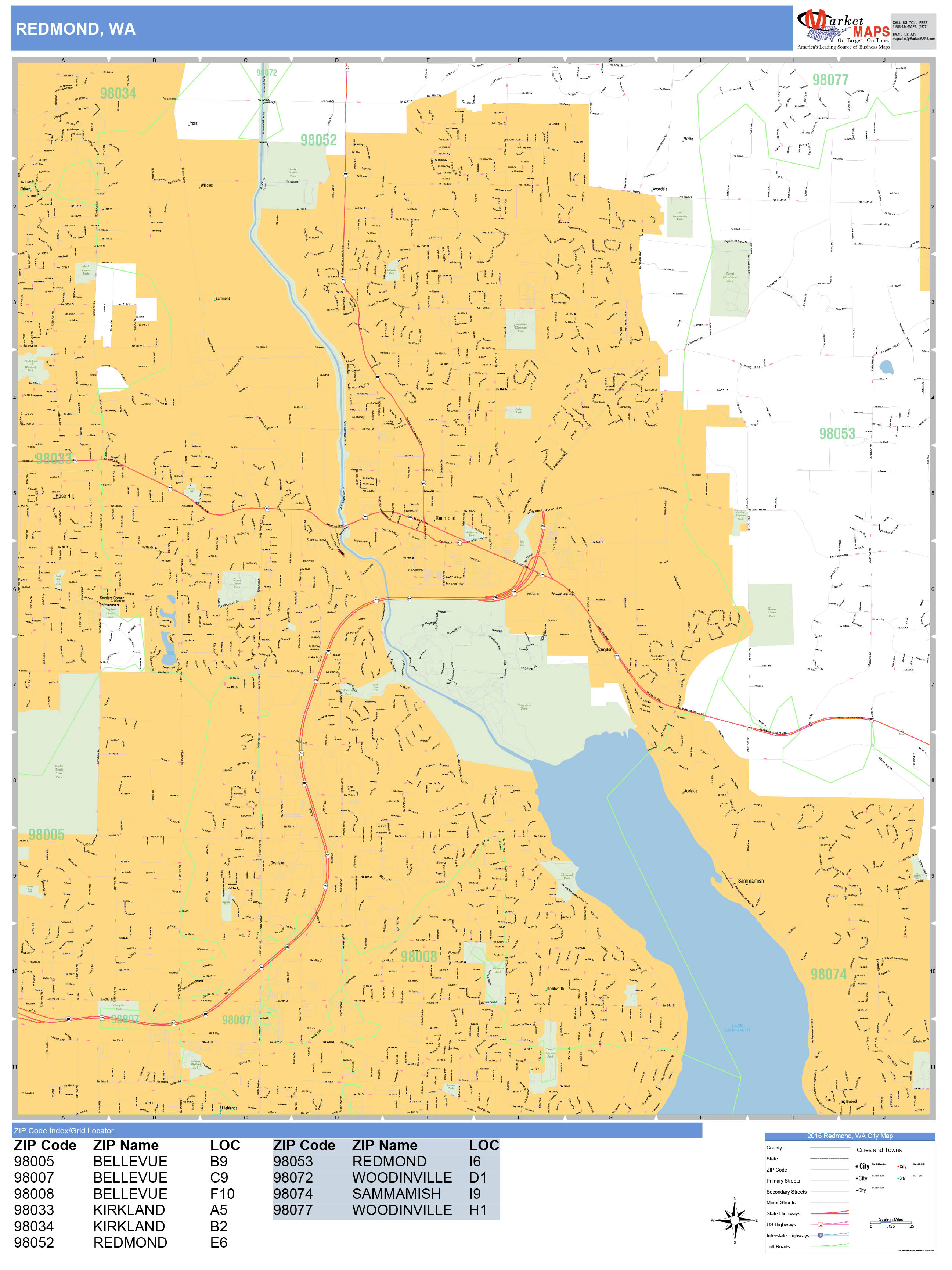 Redmond Washington County Map