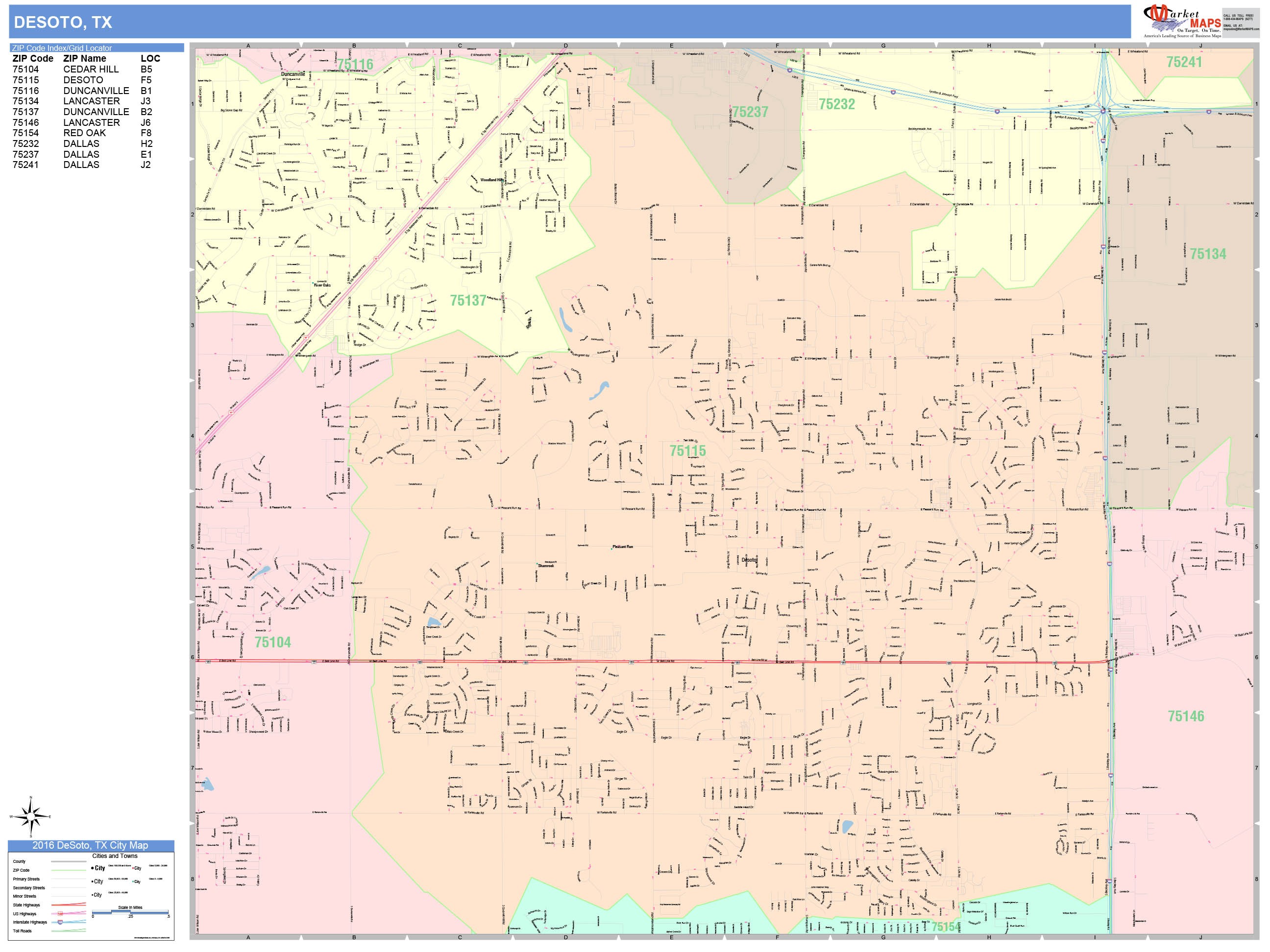 Desoto Tx Zip Code Map - United States Map