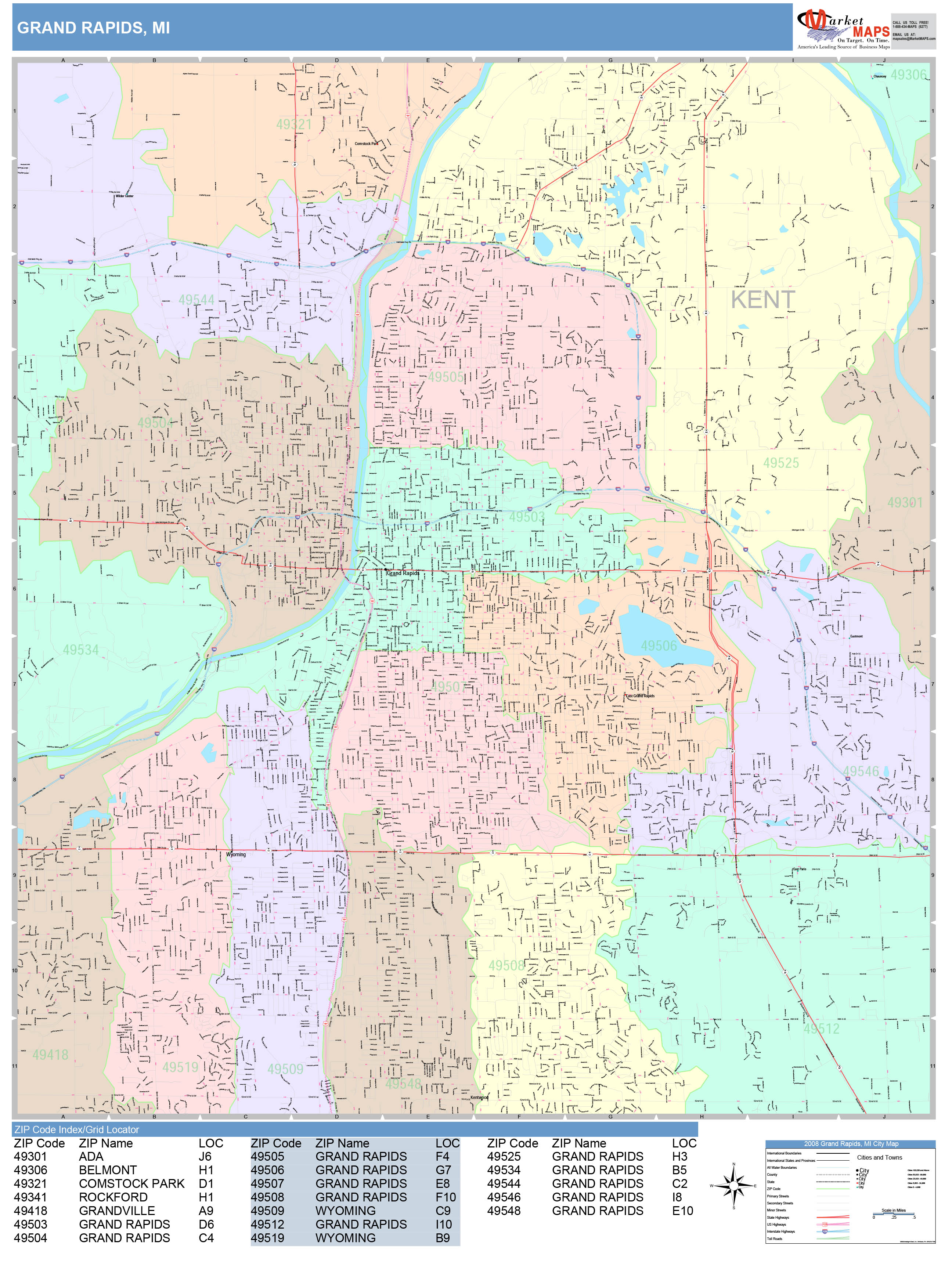 Michigan Laminated Maps 8488