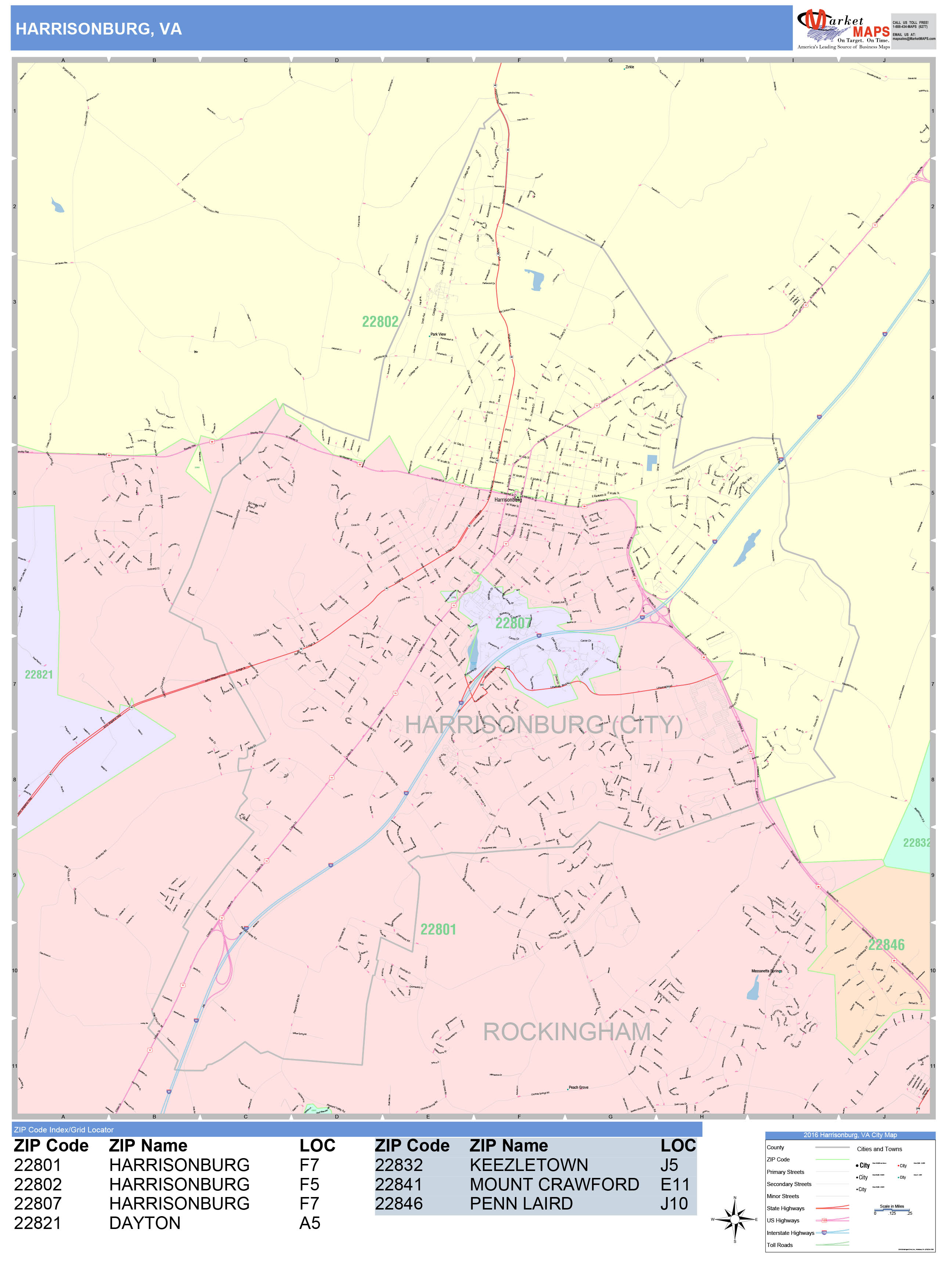 Harrisonburg Virginia Map 