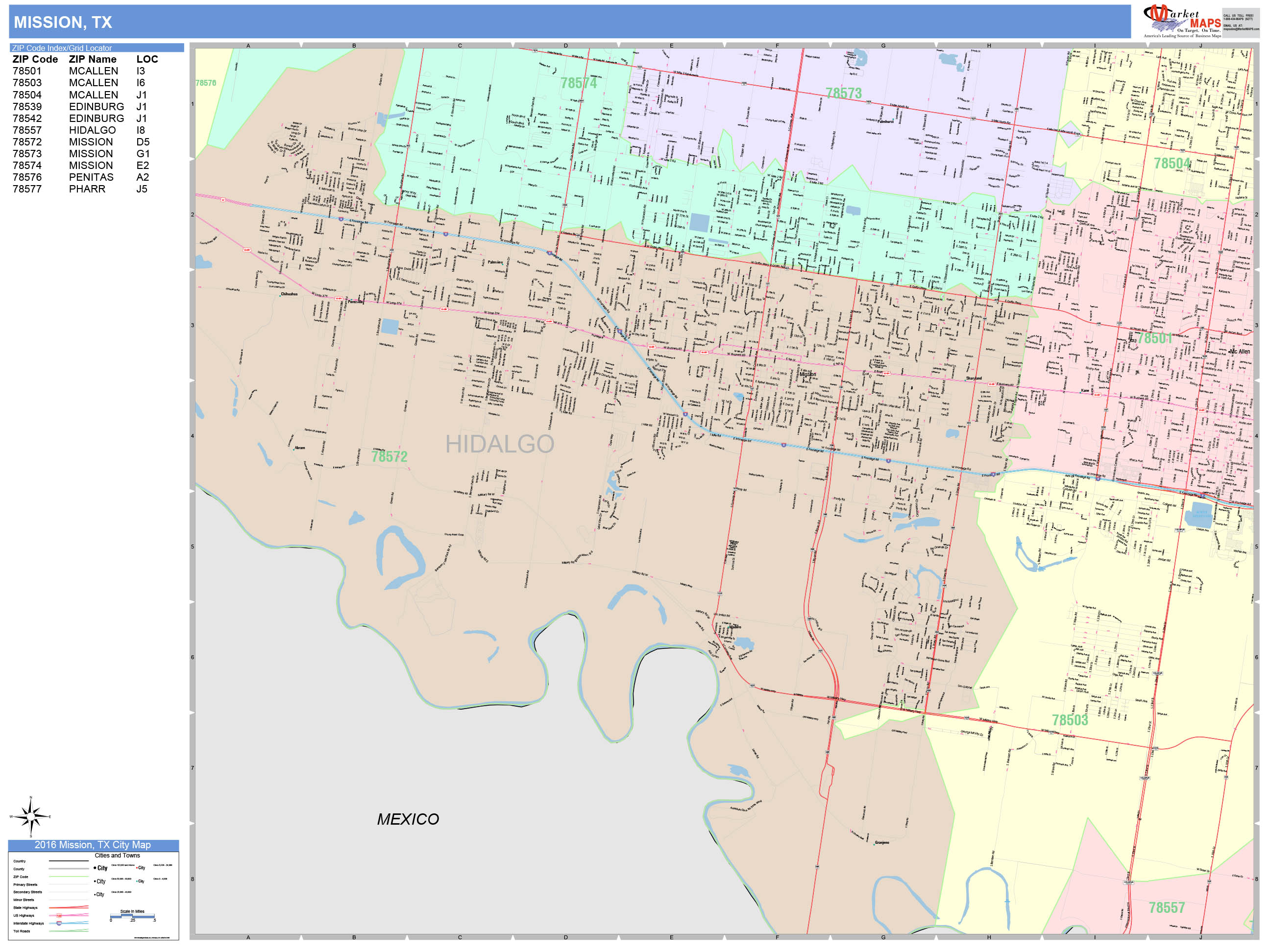 Mission Texas Wall Map Premium Style By Marketmaps Ma 8480