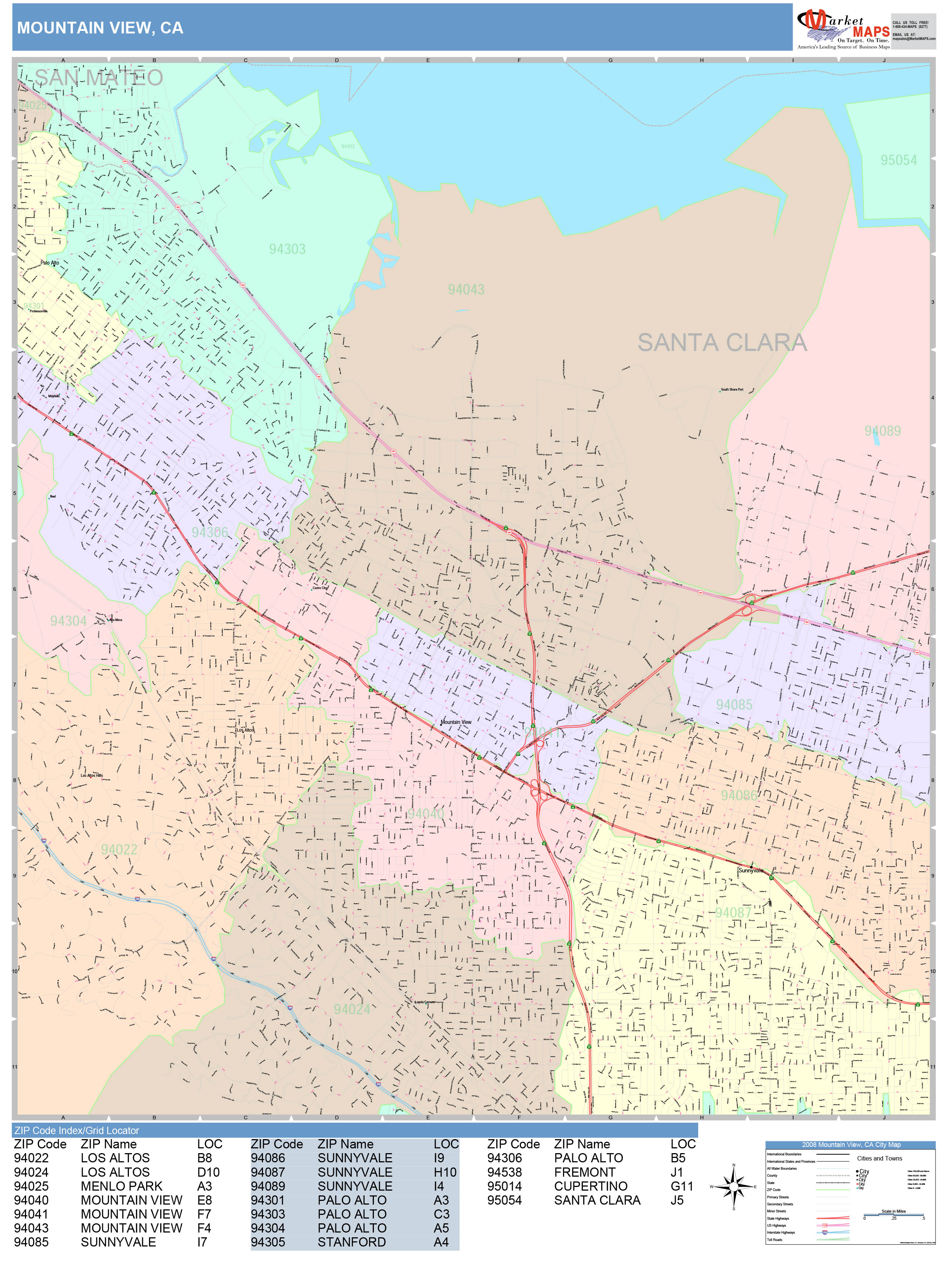 Montebello California Wall Map Color Cast Style By Marketmaps Images ...