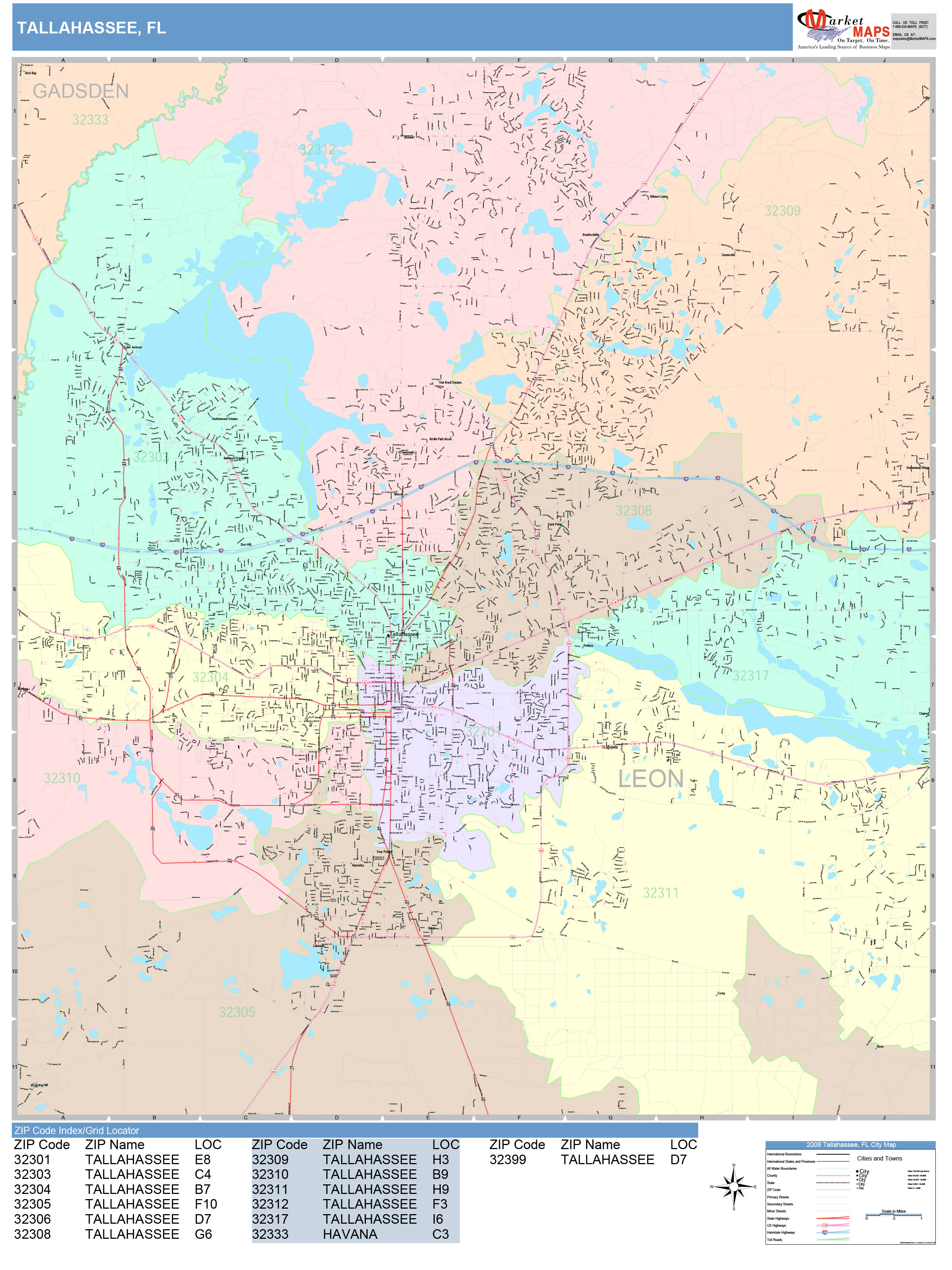 Madera California Wall Map Color Cast Style By Market