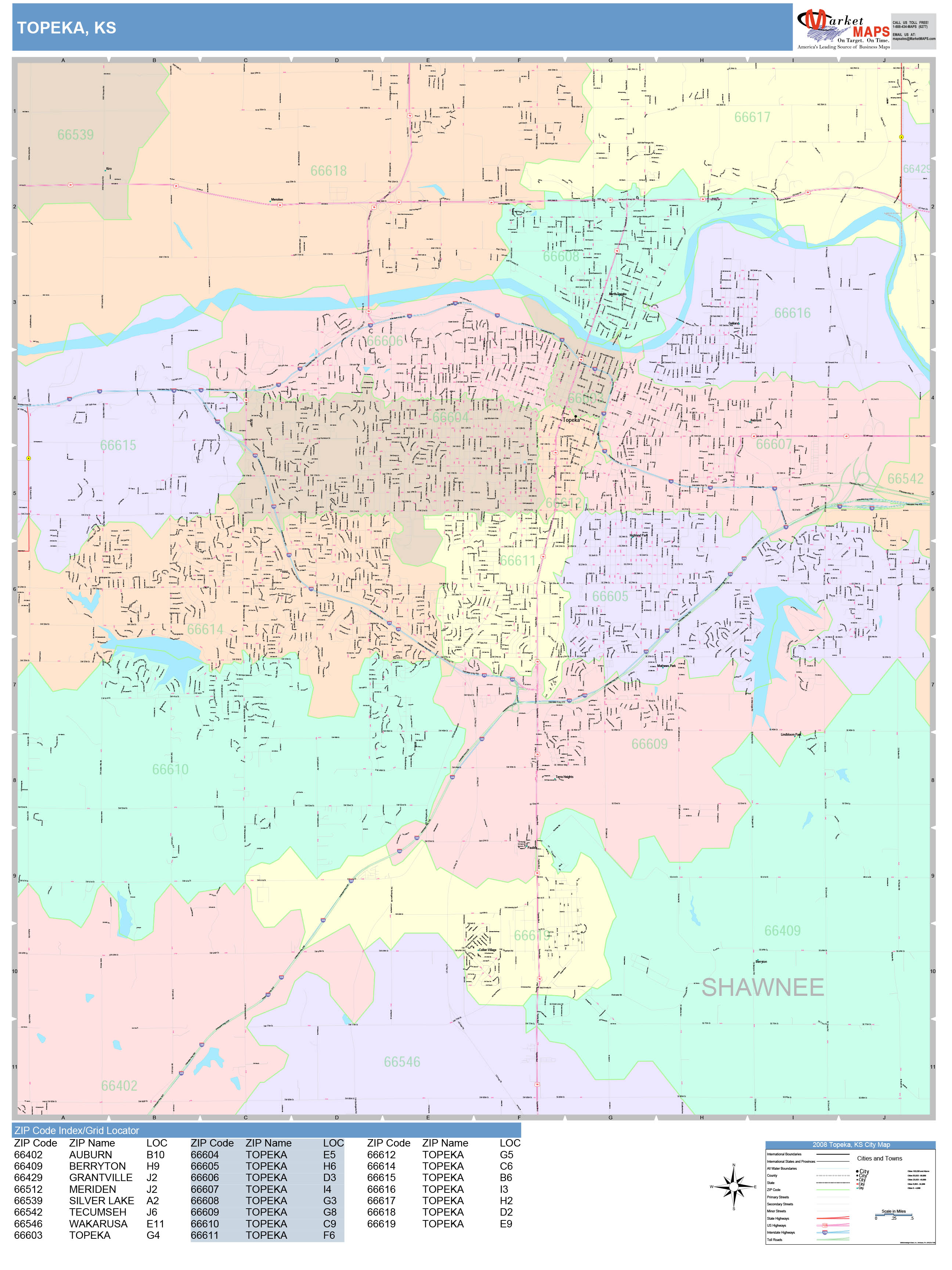 Topeka Kansas Wall Map Color Cast Style By Marketmaps Vrogue Co   Topeka KS 