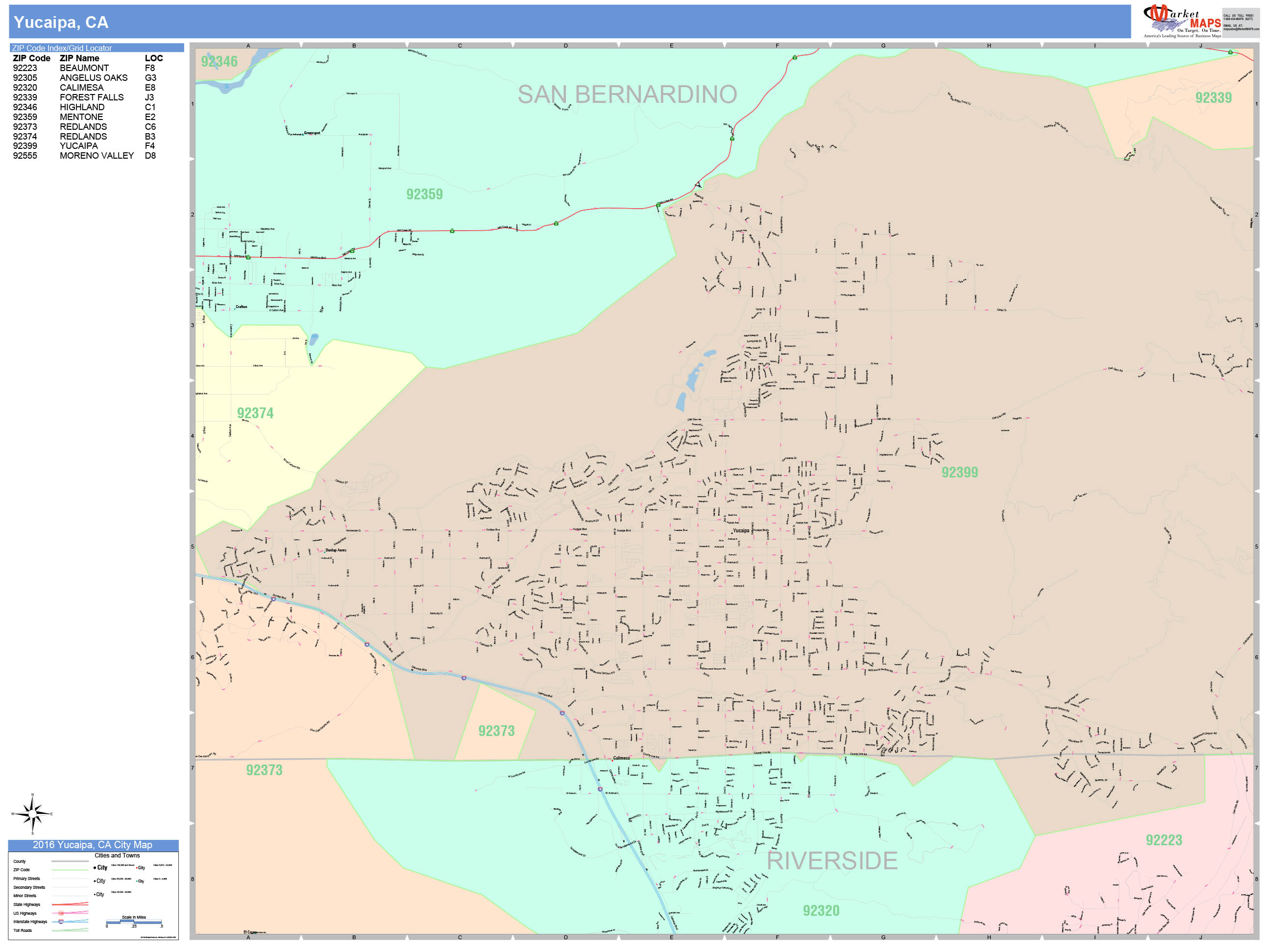 Yucaipa City Map