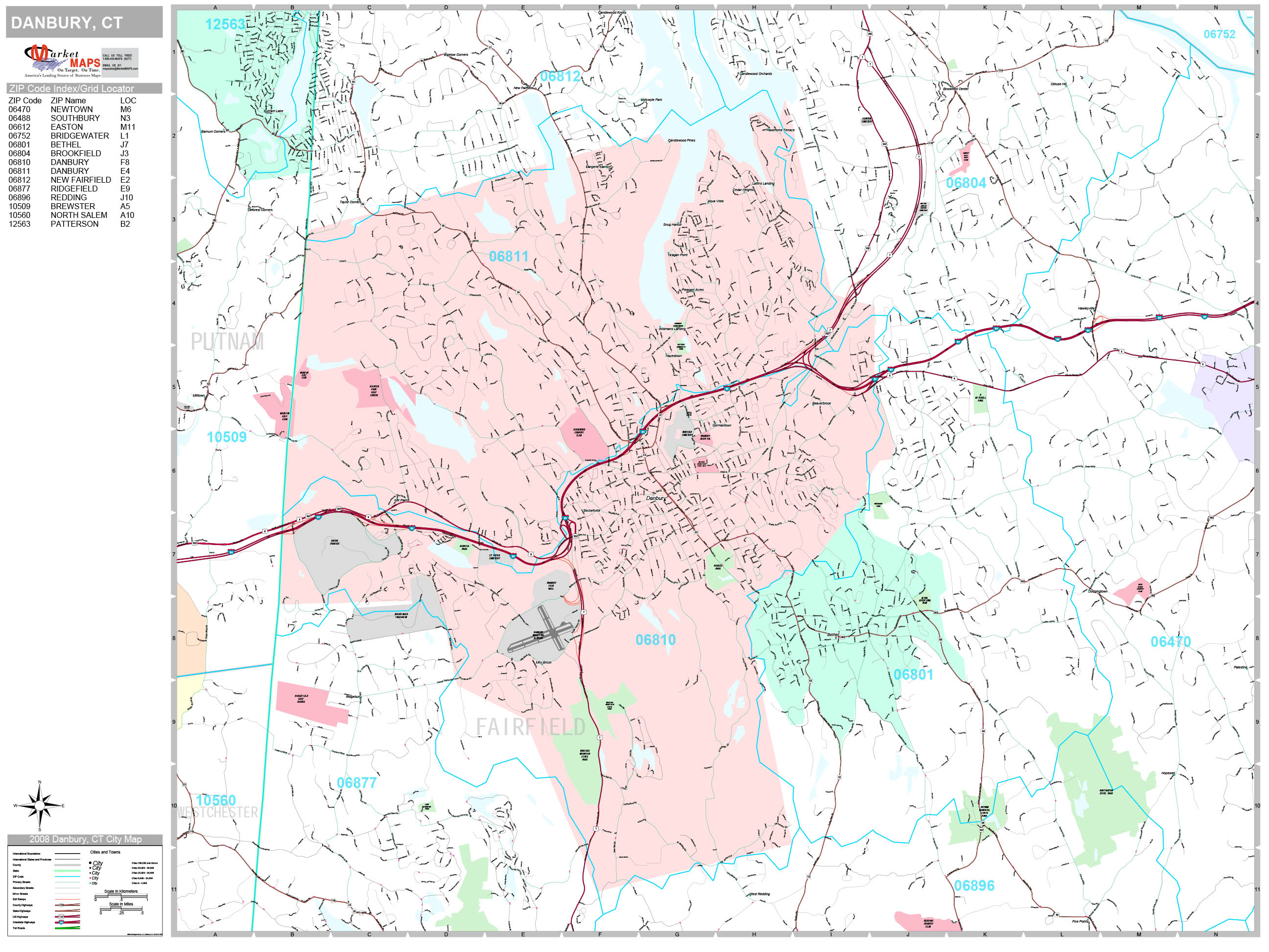 Danbury CT Map