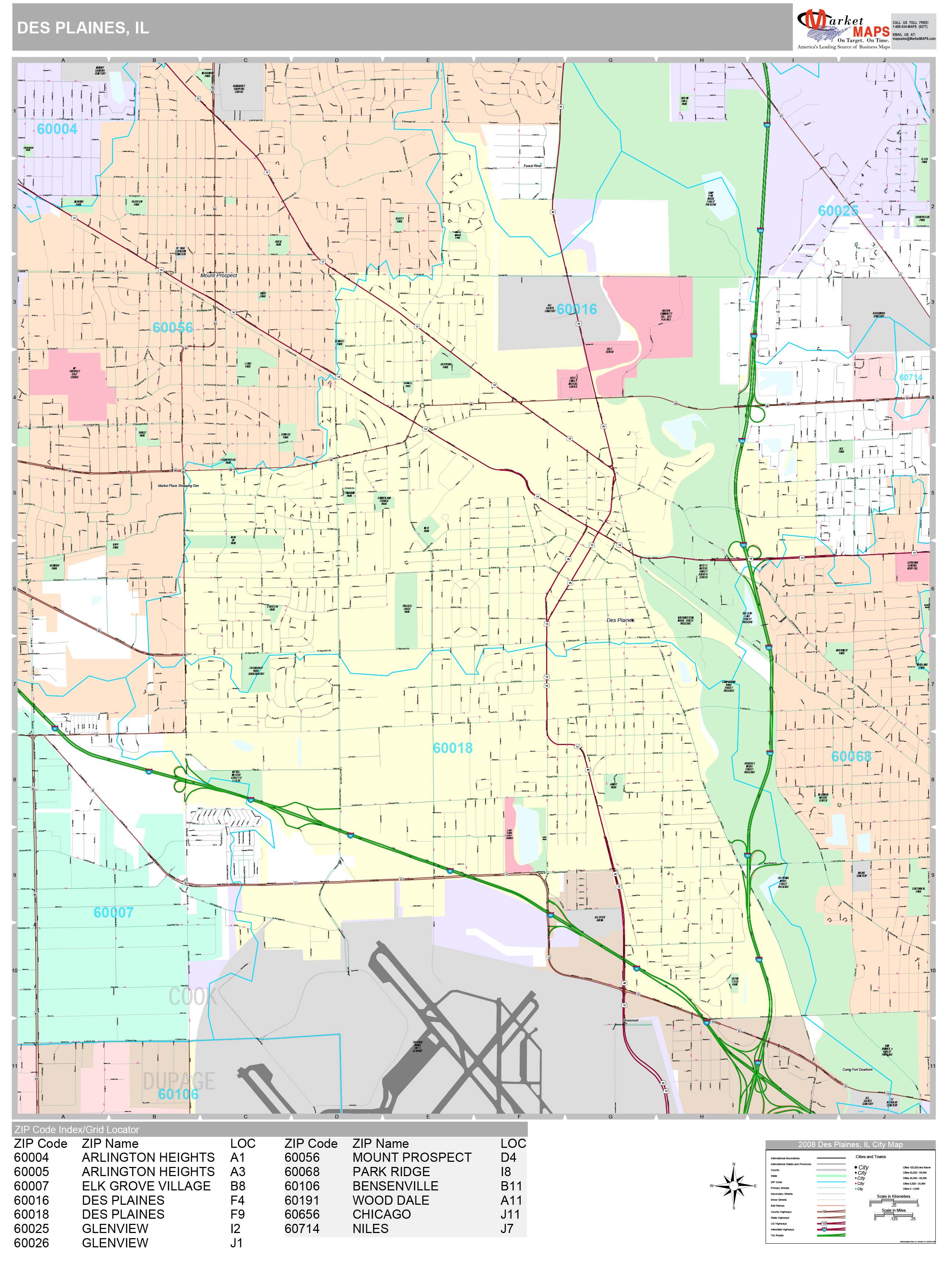 Des Plaines IL Map