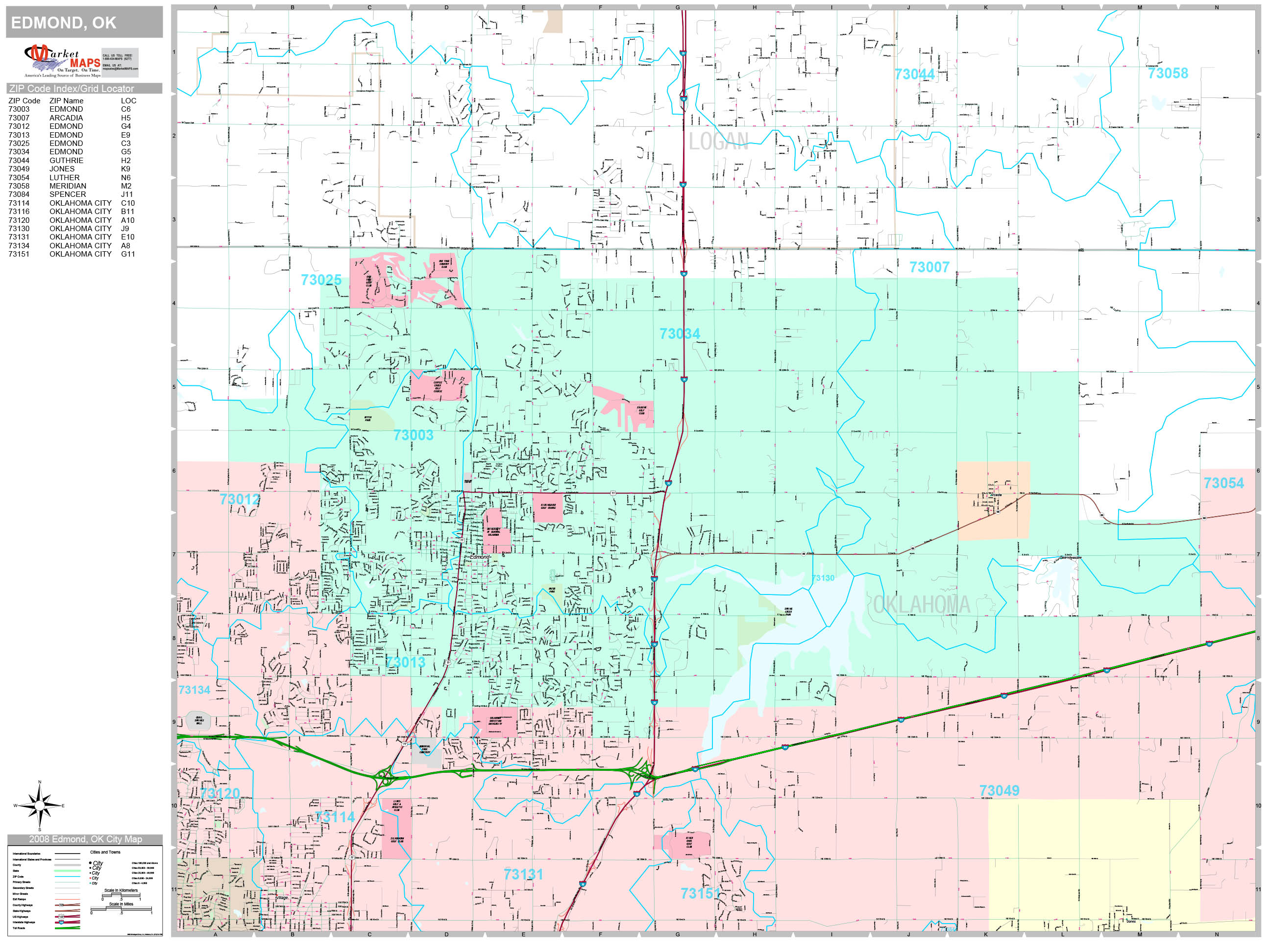 Zip Code Map For Edmond Ok United States Map 