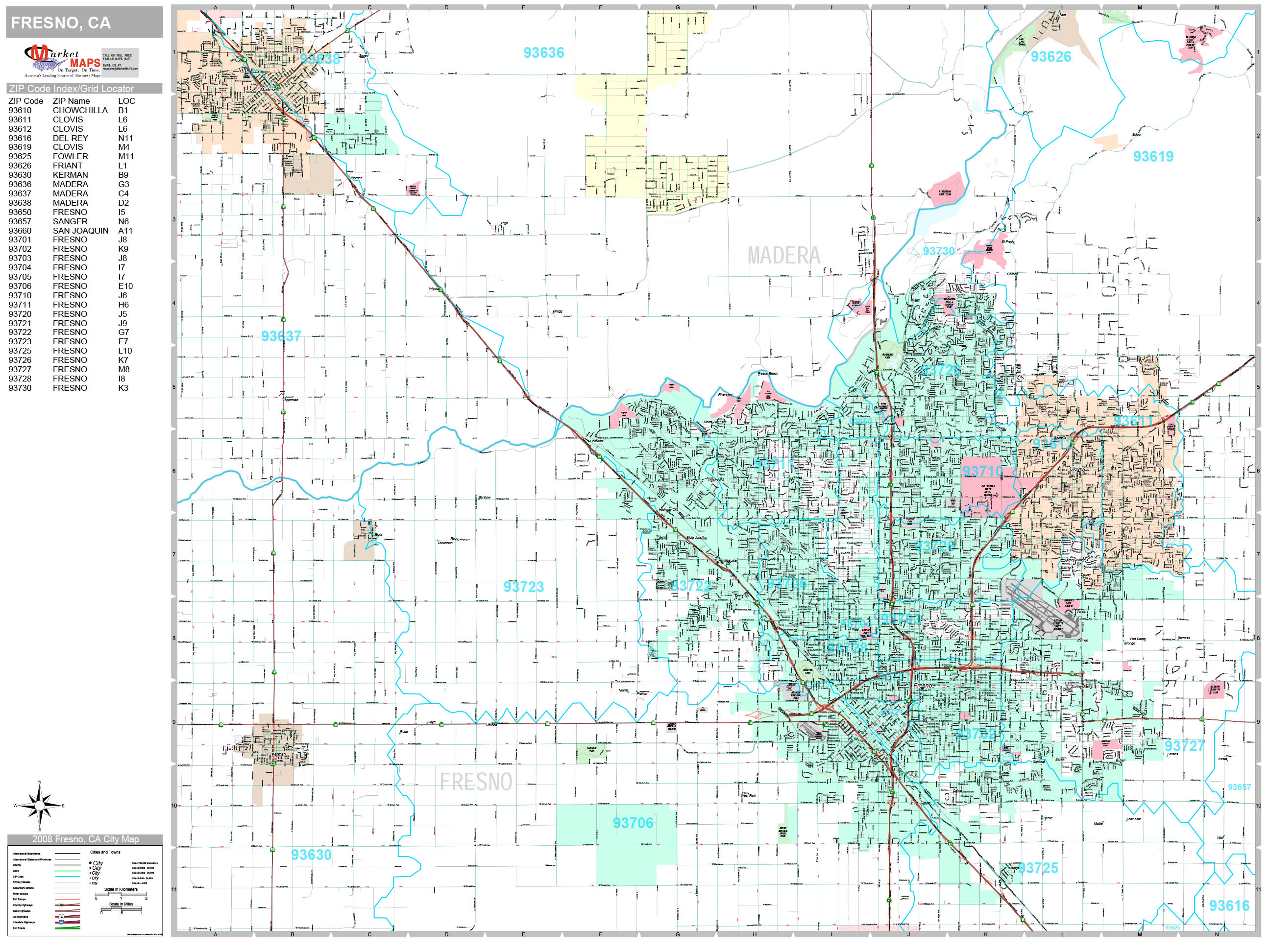 Fresno Area Map