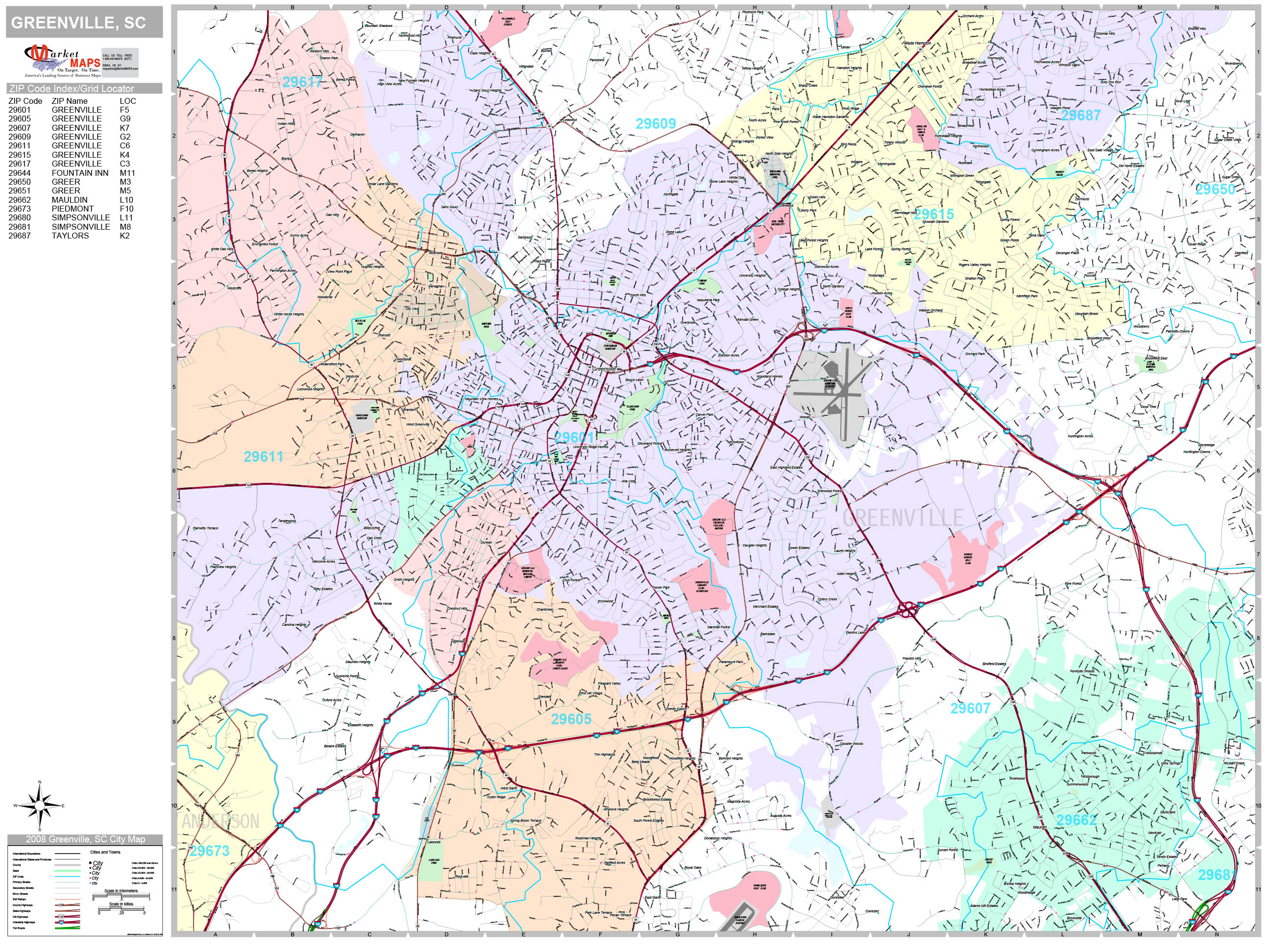 Greenville Sc Zip Code Map Map 5469