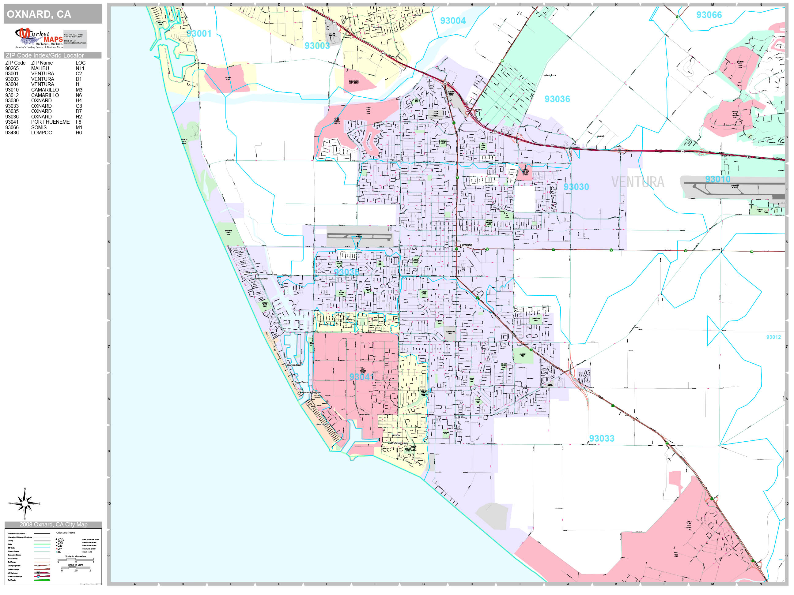 Oxnard Ca Zip Code Map - Map