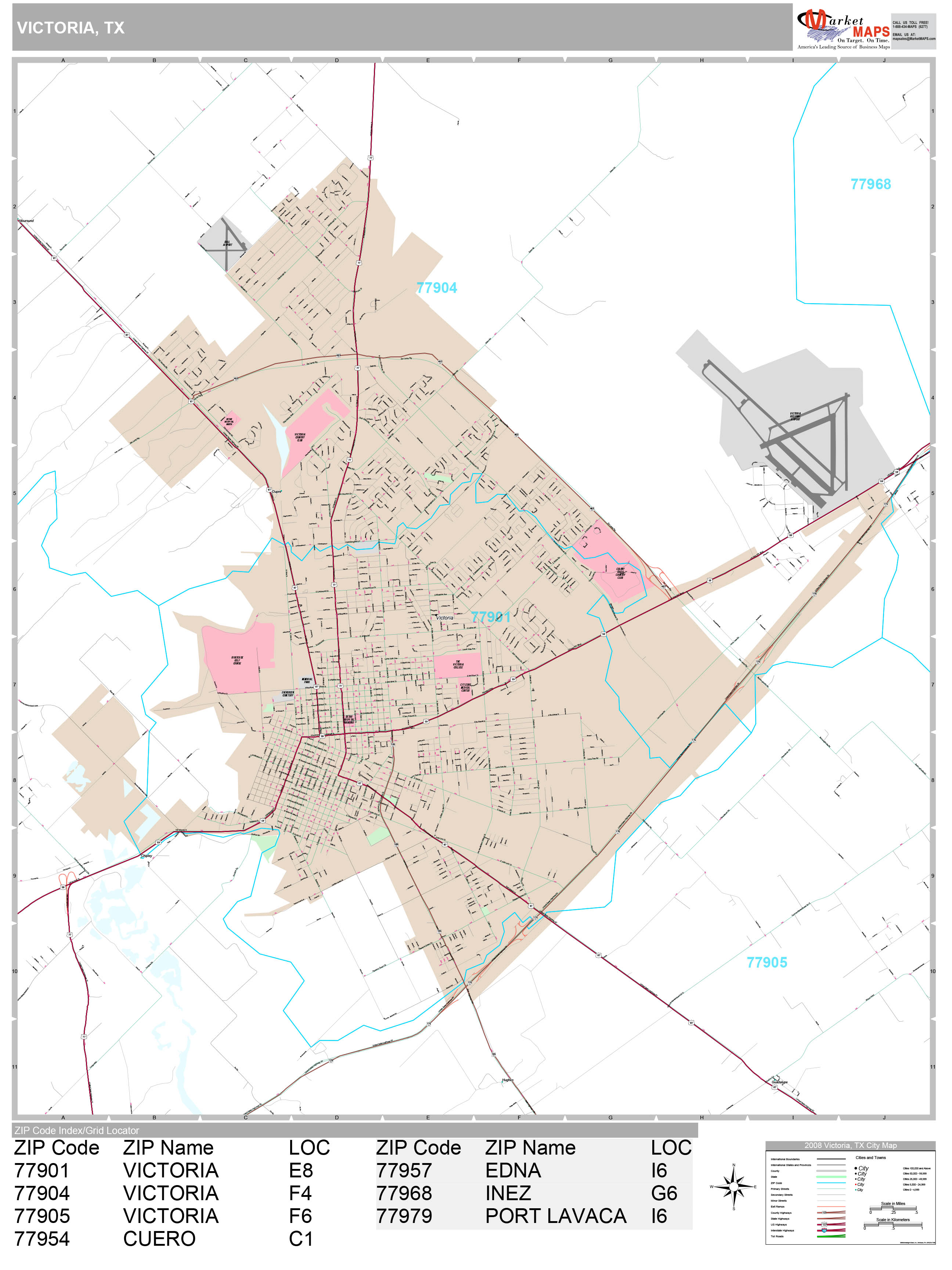 Amarillo Texas Wall Map Premium Style By Marketmaps