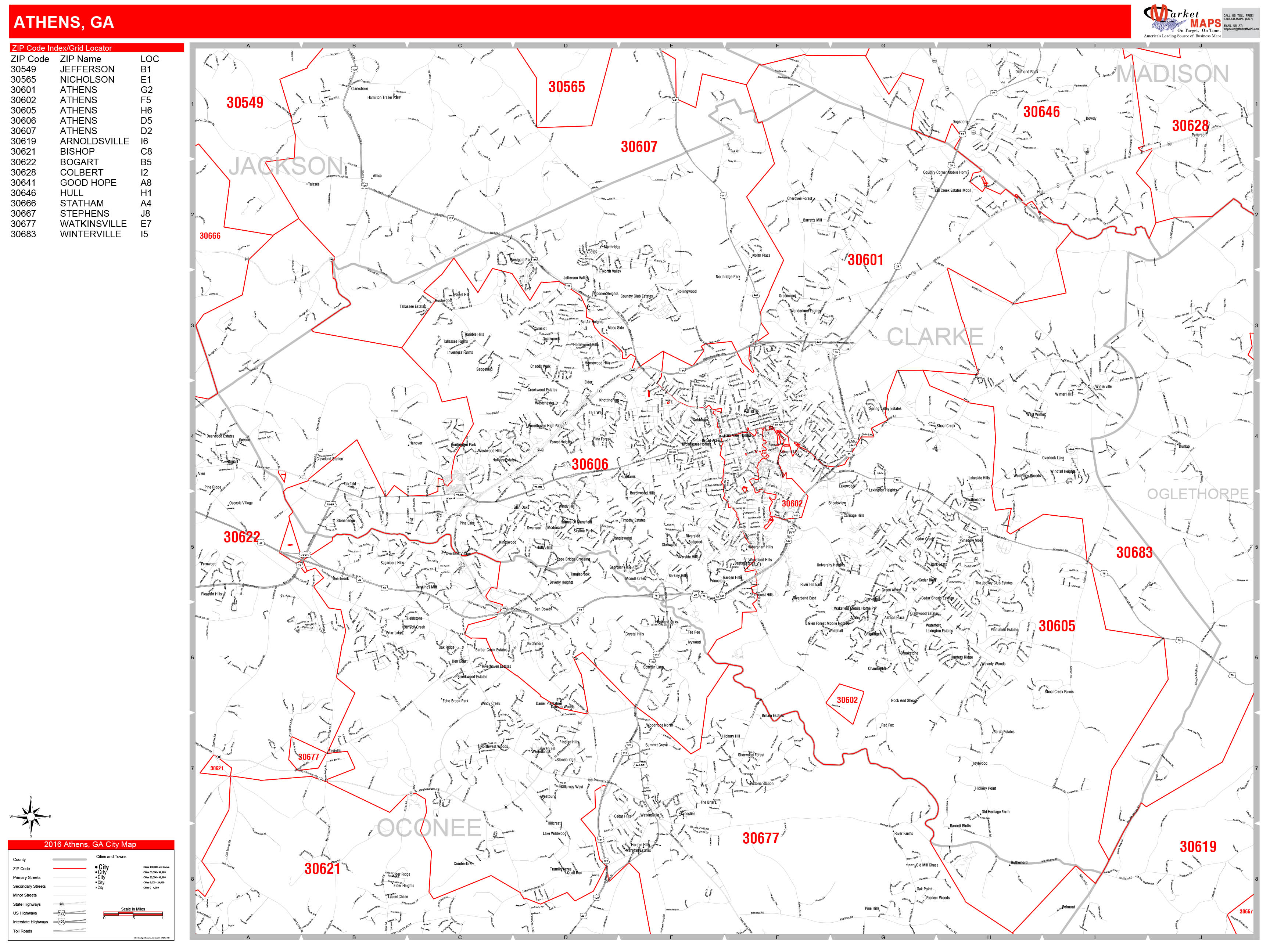 Athens Texas Zip Code Map