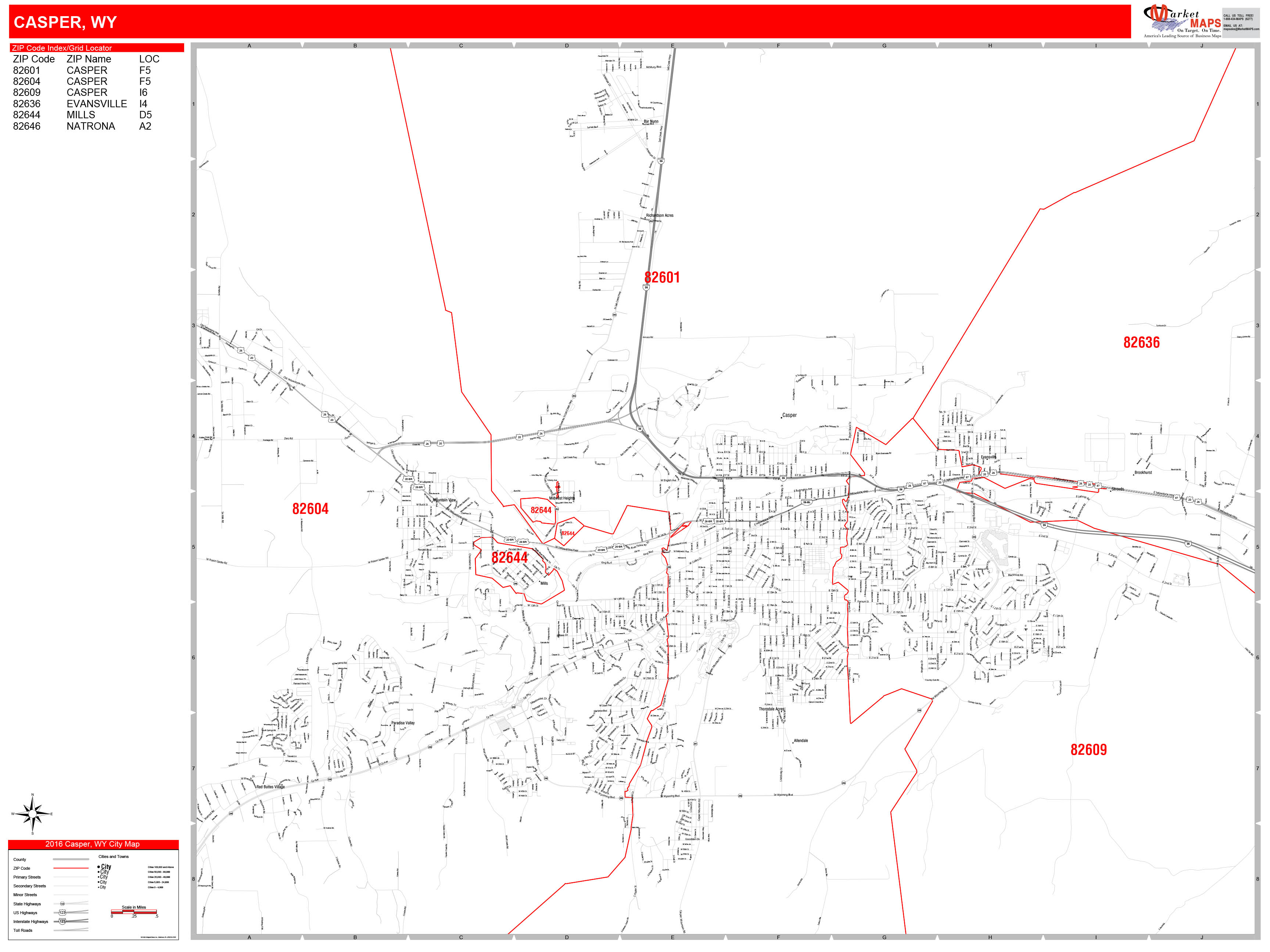 Casper Wyoming Zip Code Map United States Map