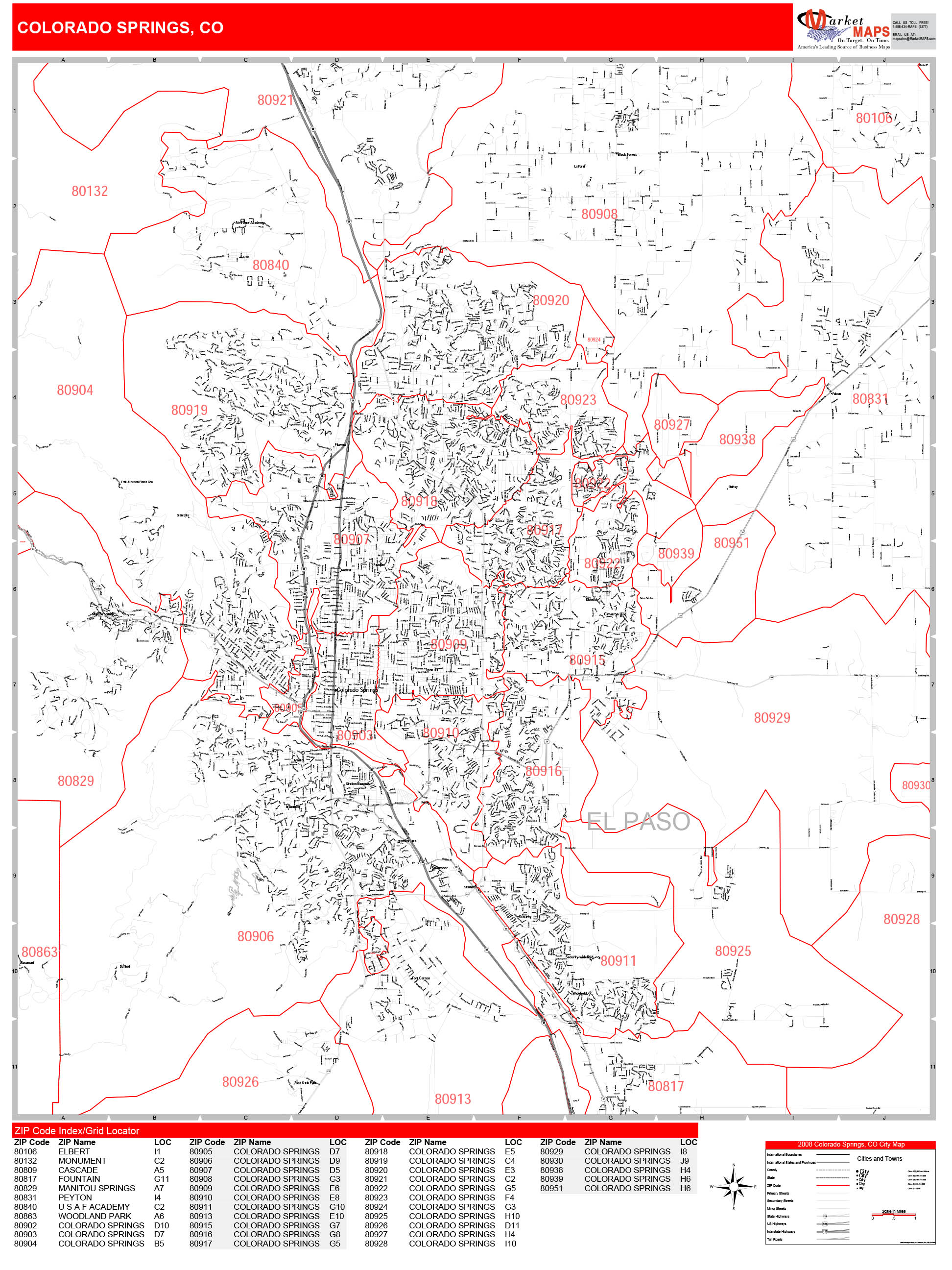 Map Of Colorado Springs Zip Codes Printable Free Printable Download 2834