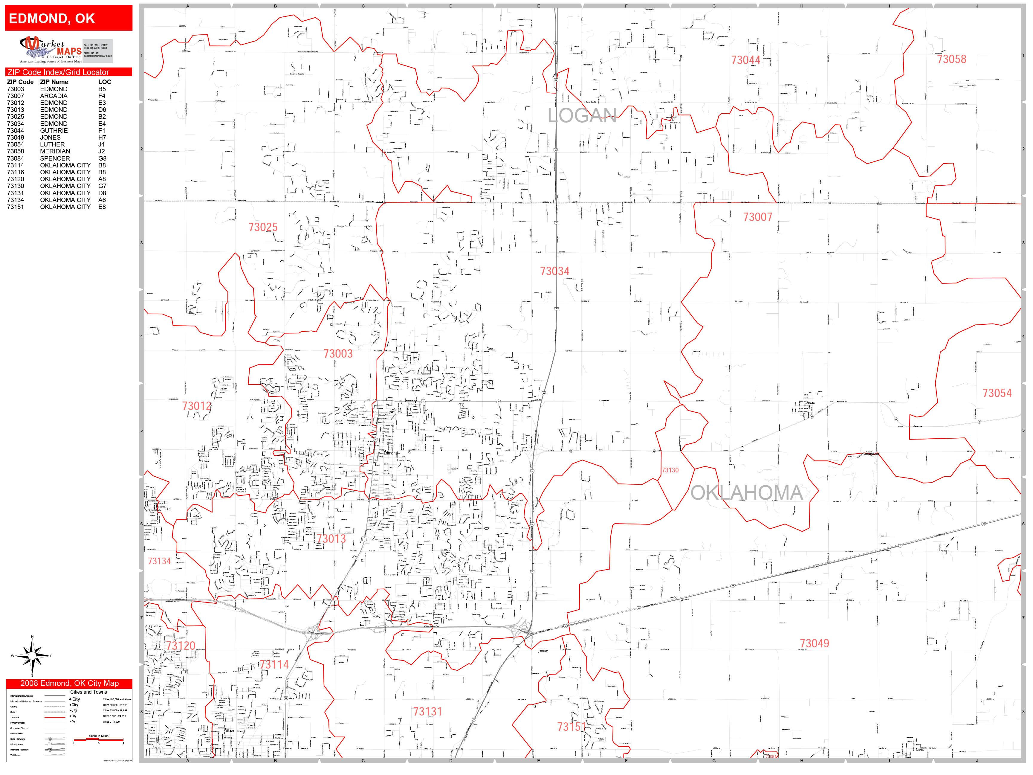 Edmond Ok Zip Code Map Map