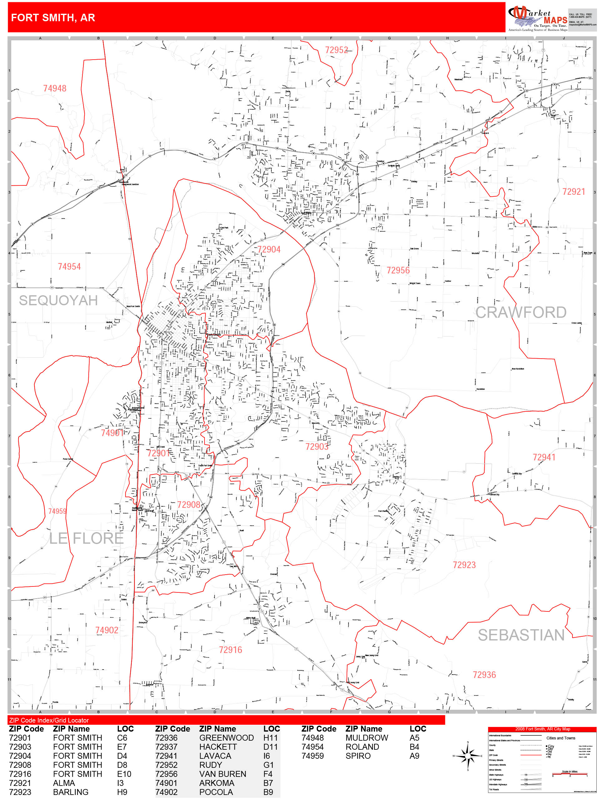 Ft Smith Zip Code Map United States Map