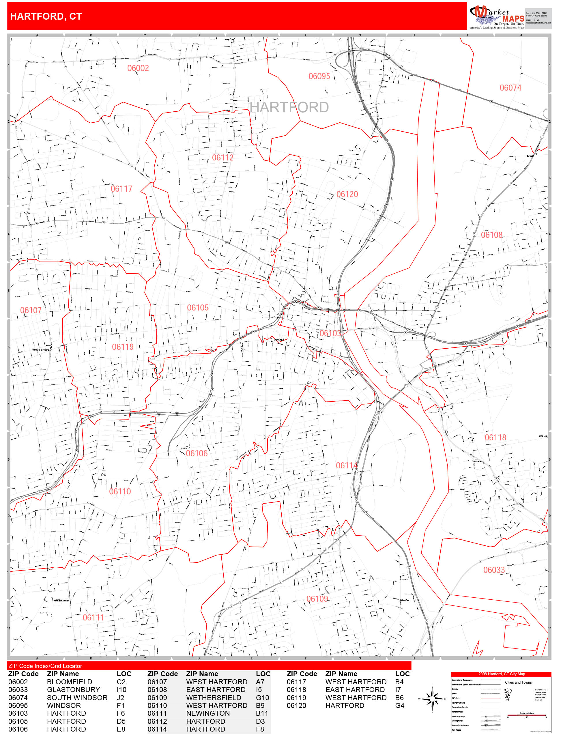 Harford County Zip Code Map   Hartford CT 