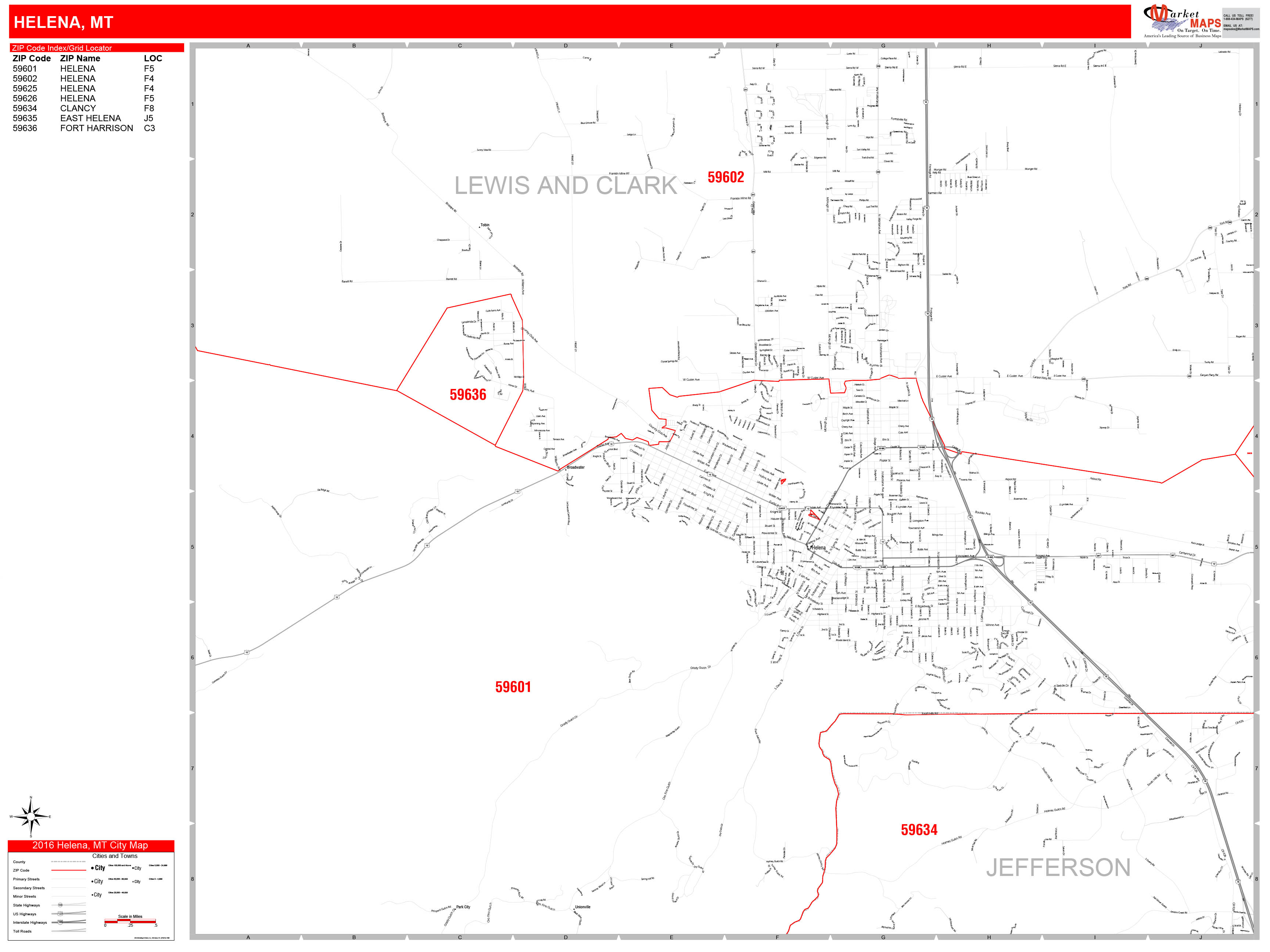 Helena Mt Zip Code Map