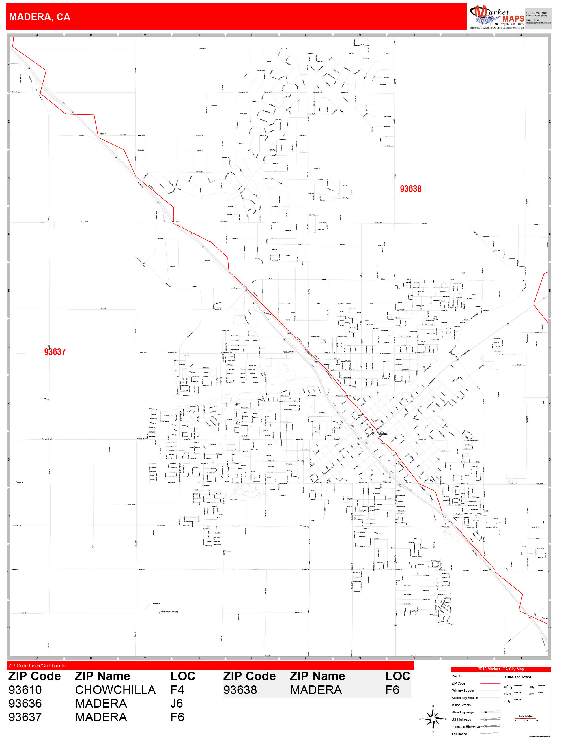 madera-california-zip-code-wall-map-red-line-style-by-marketmaps