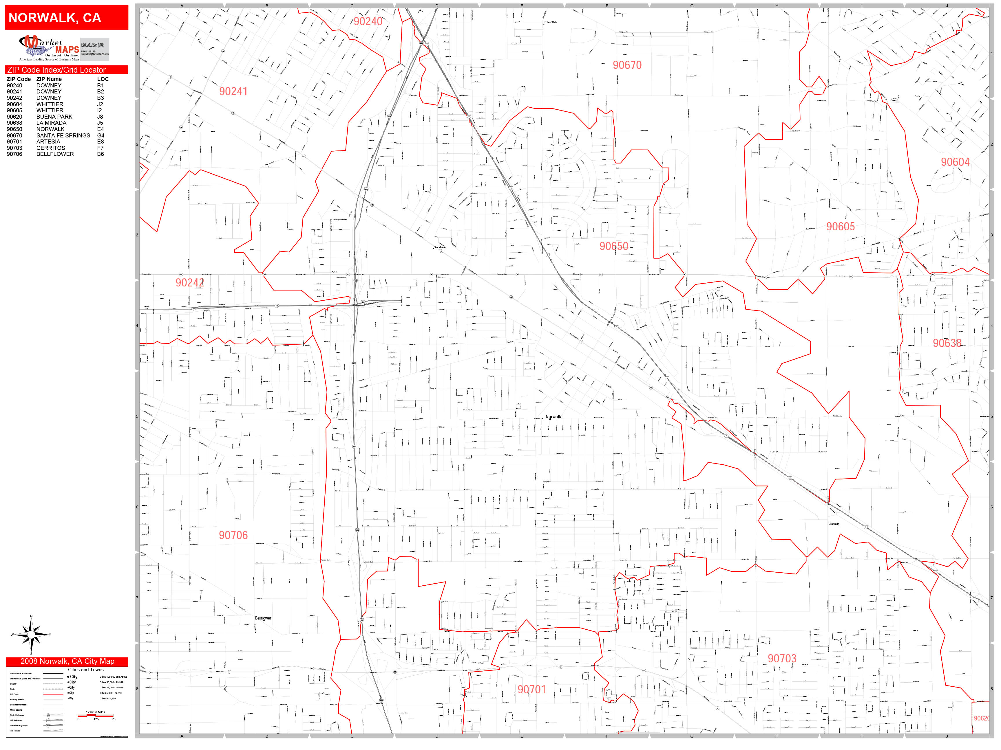 Norwalk CT Zip Codes Map