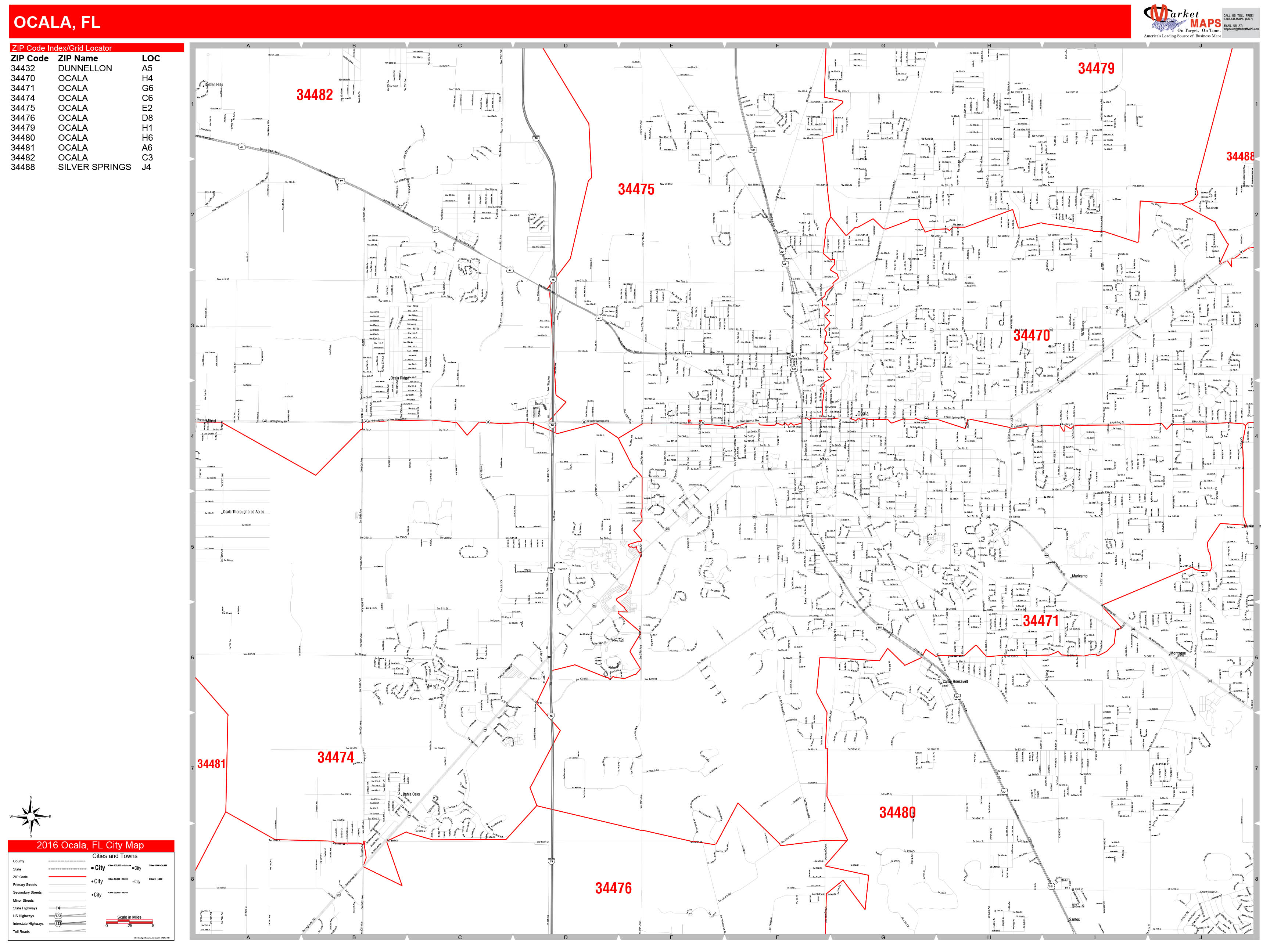 Ocala Zip Code Map