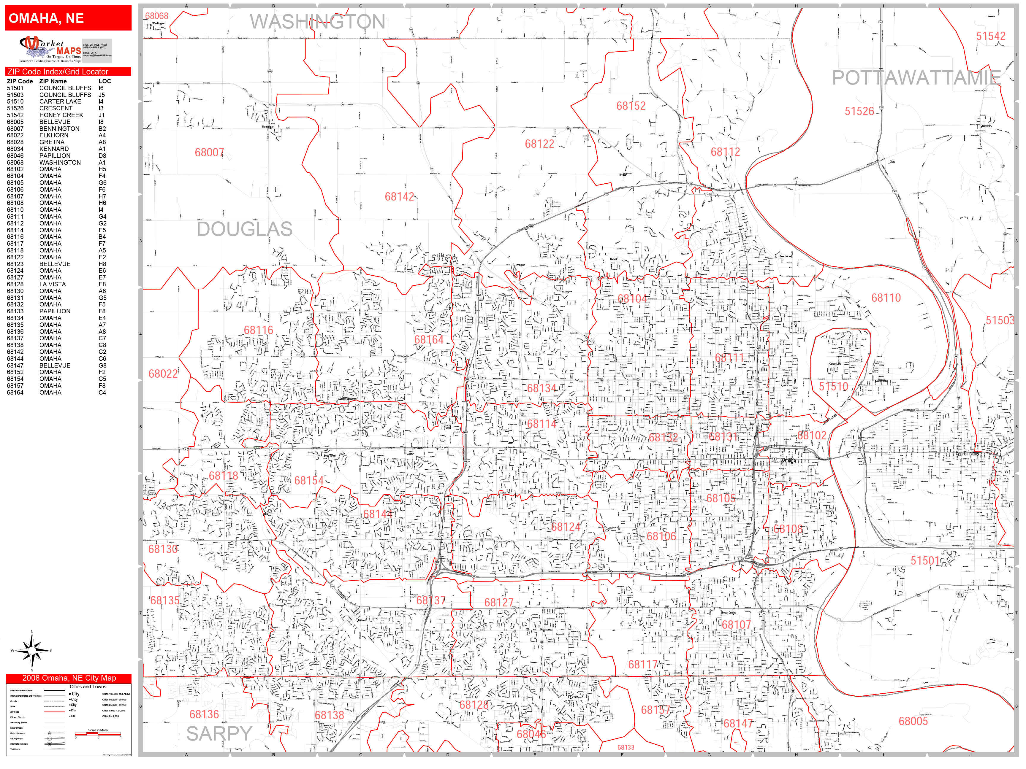 Omaha Nebraska Wall Map Color Cast Style By Marketmap