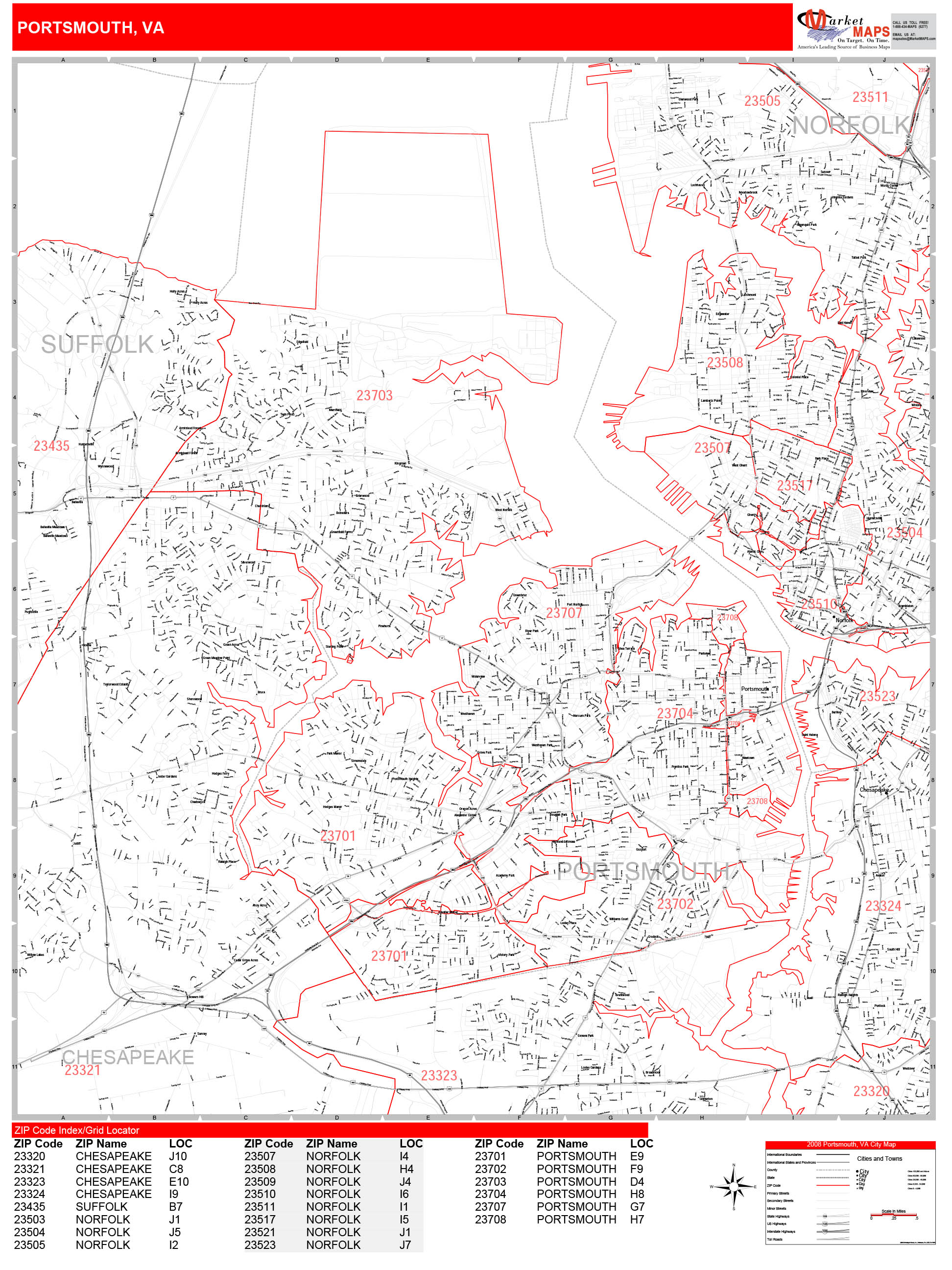 Portsmouth Zip Code Map