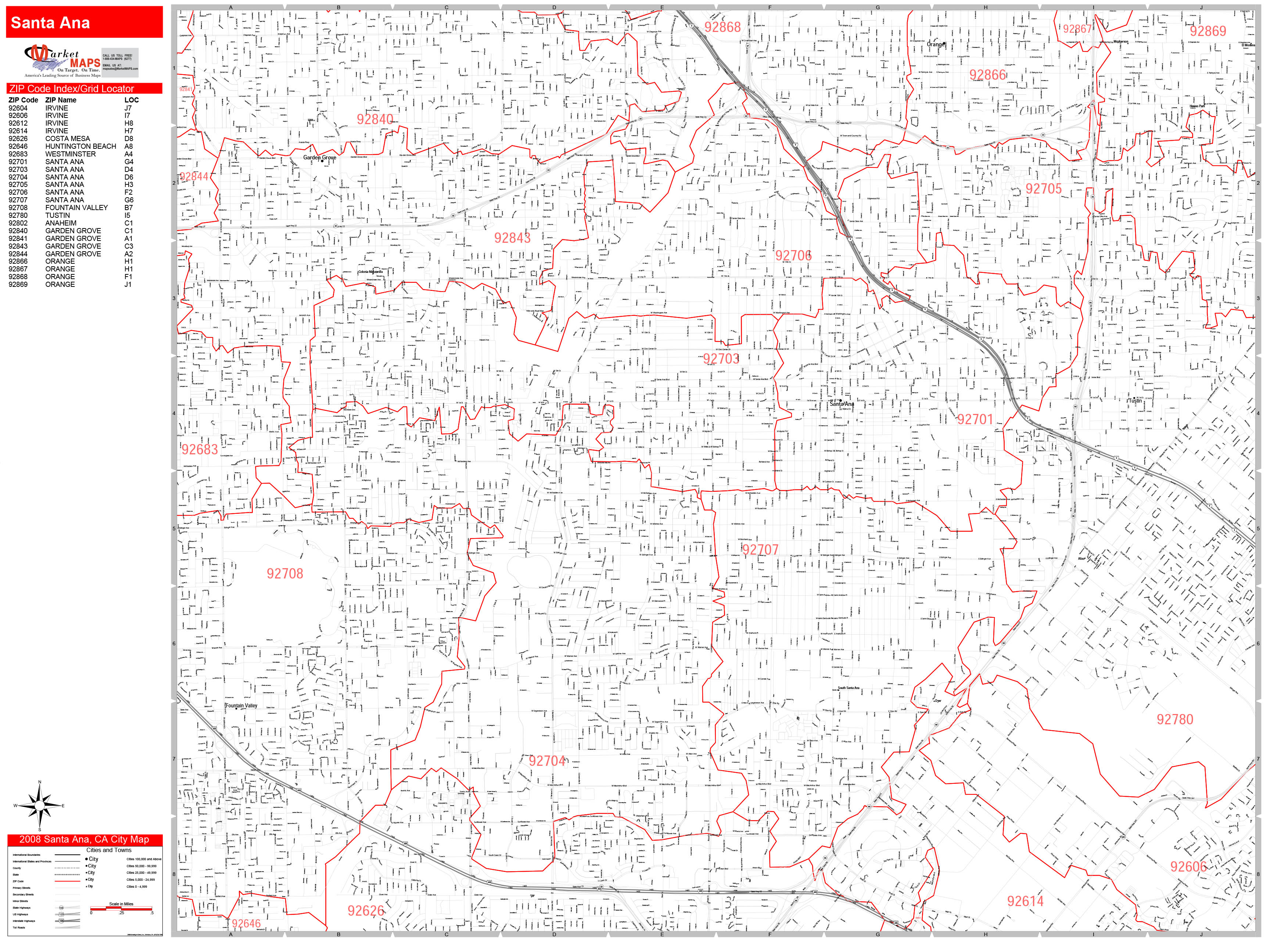 Santa Ana California Zip Code