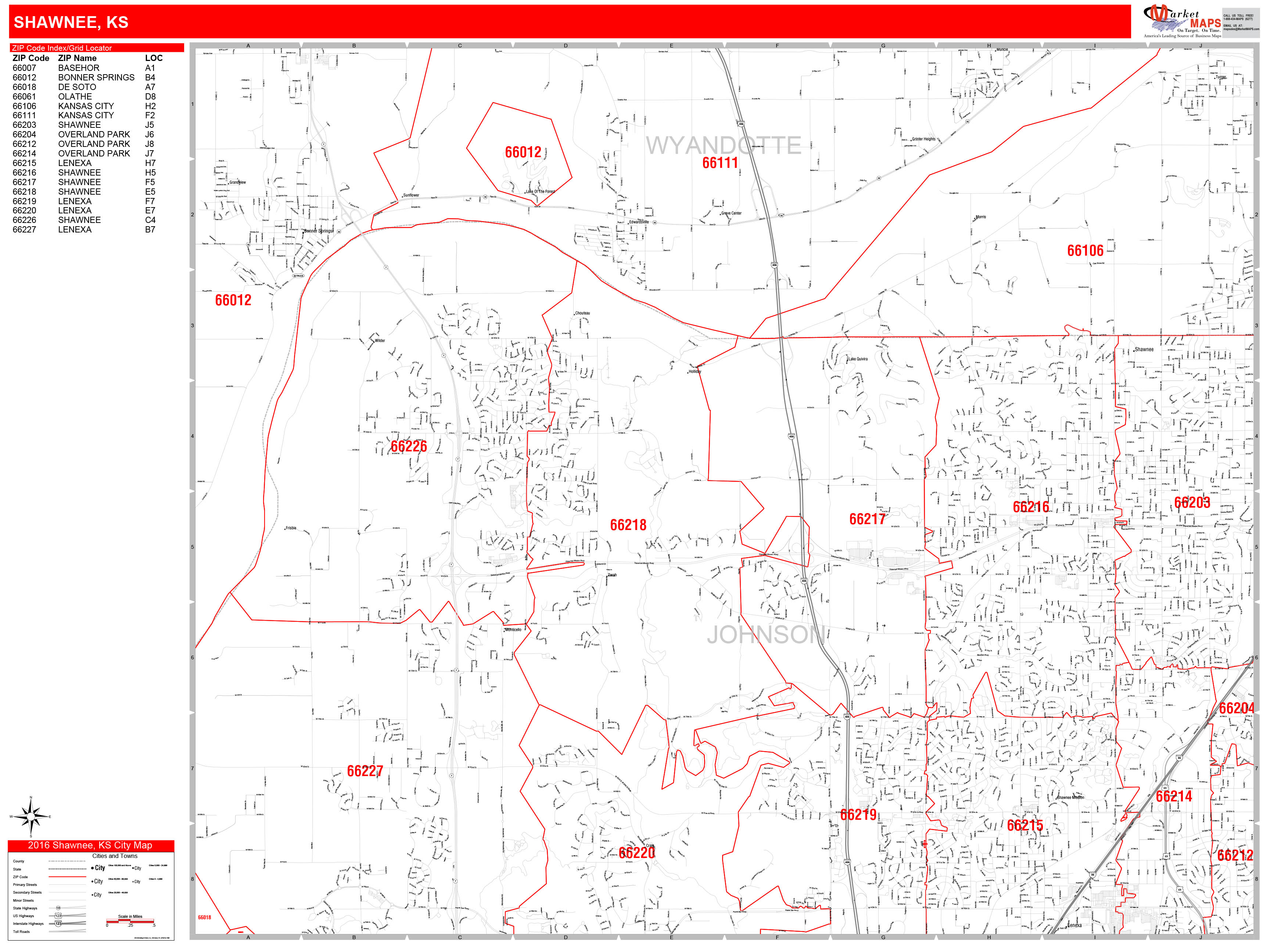 Kansas Zip Code Wall Map Red Line Style By Marketmaps vrogue.co