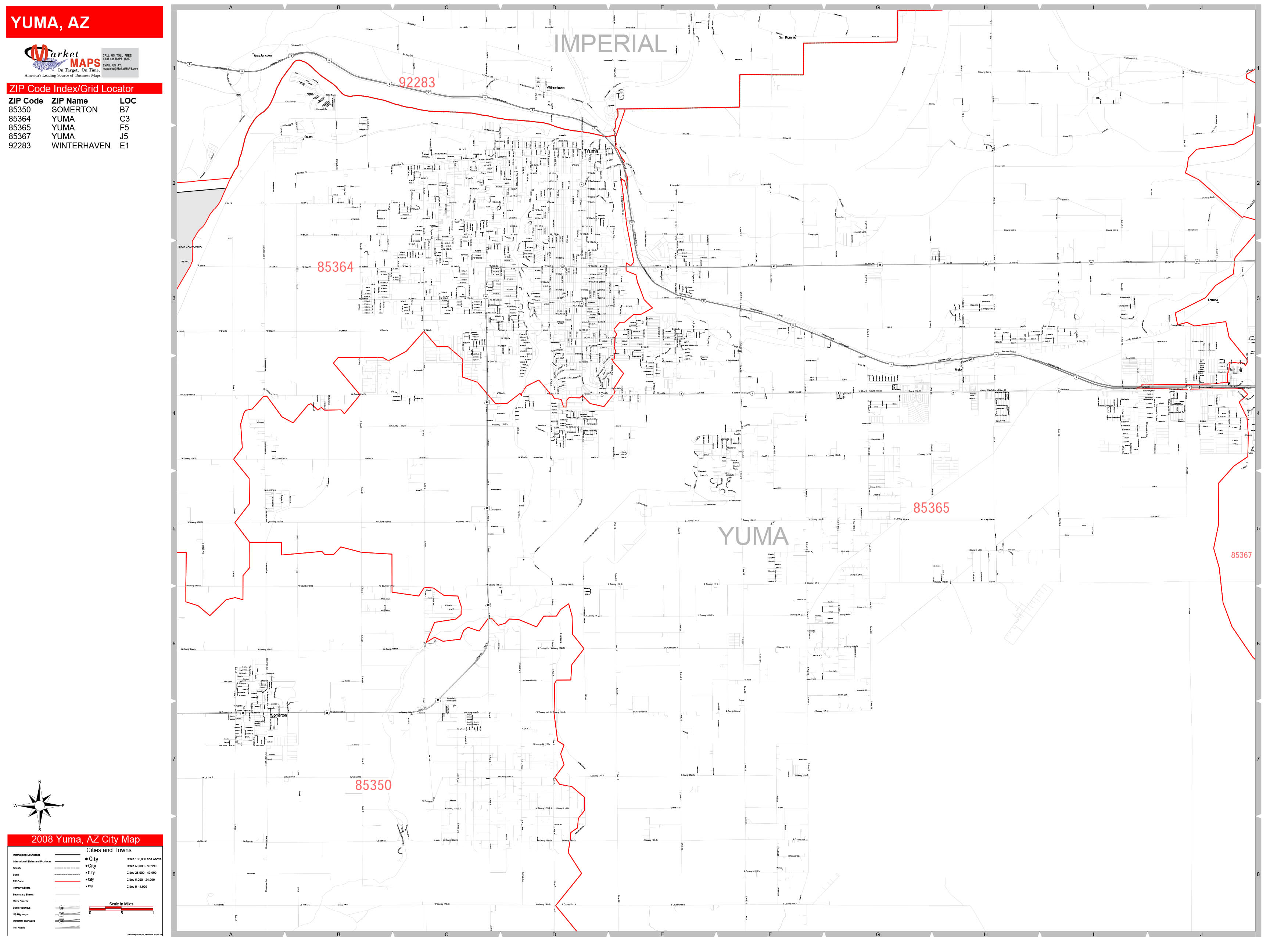 Yuma Zip Code Map