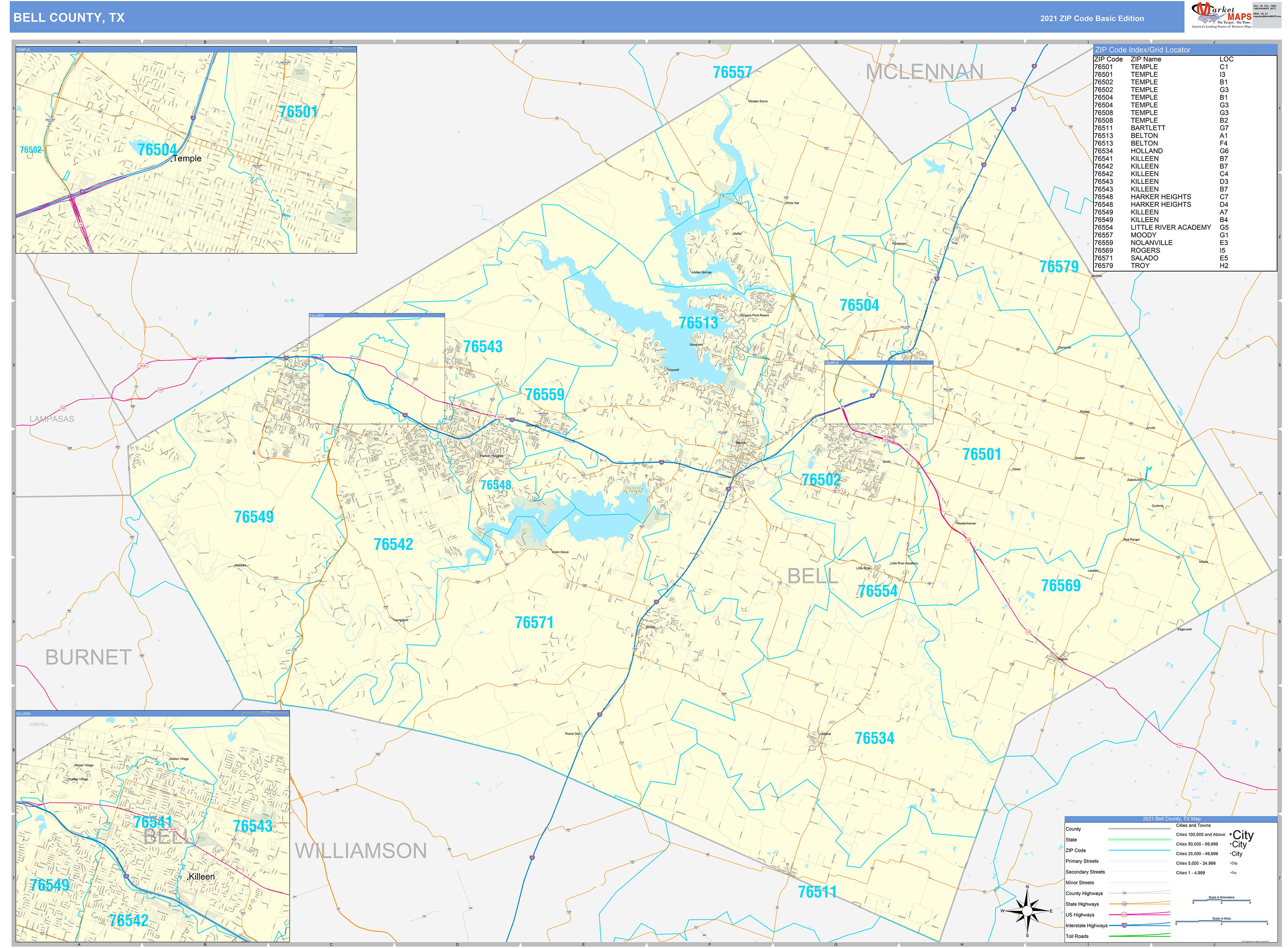 Bell County Map