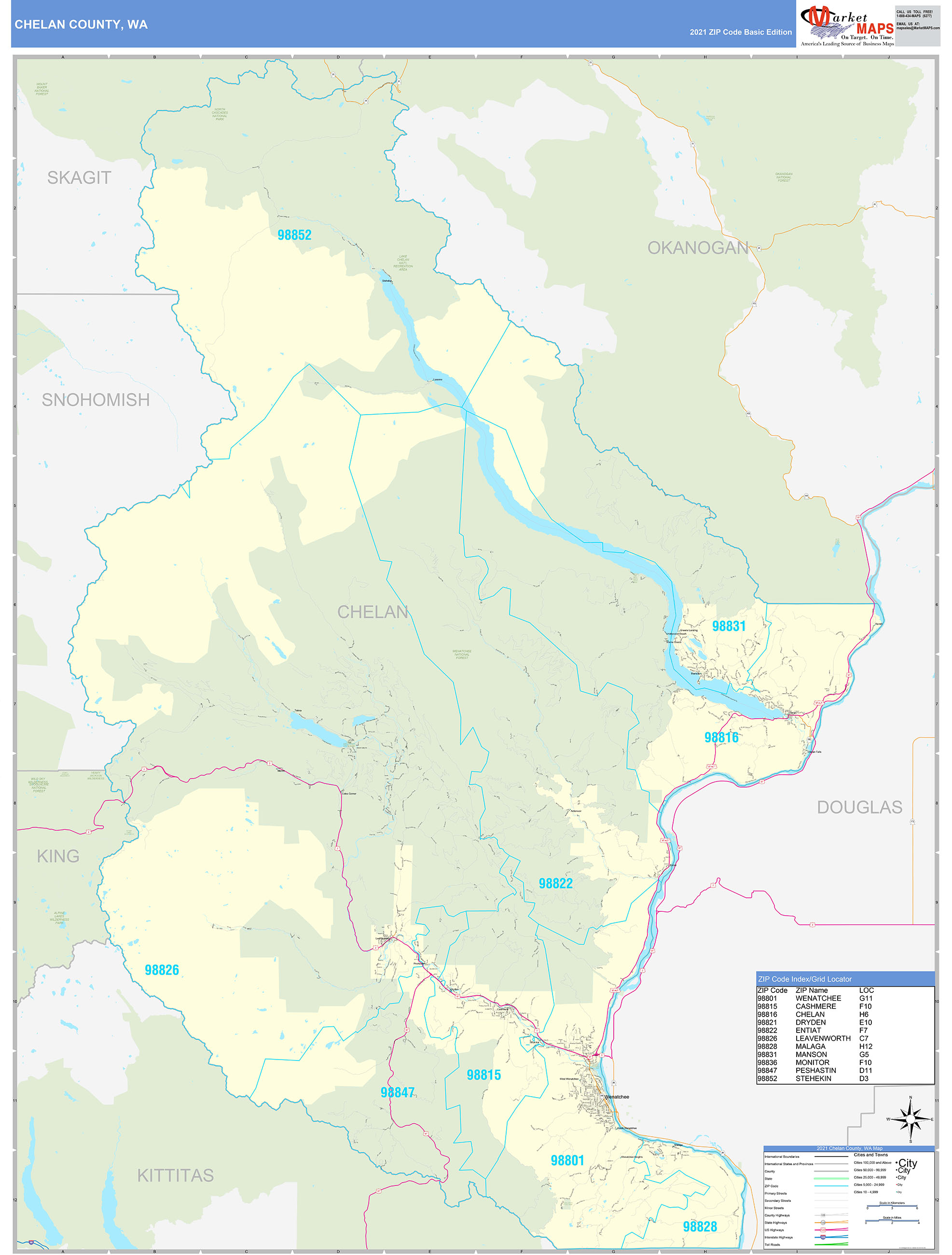 Chelan County Map