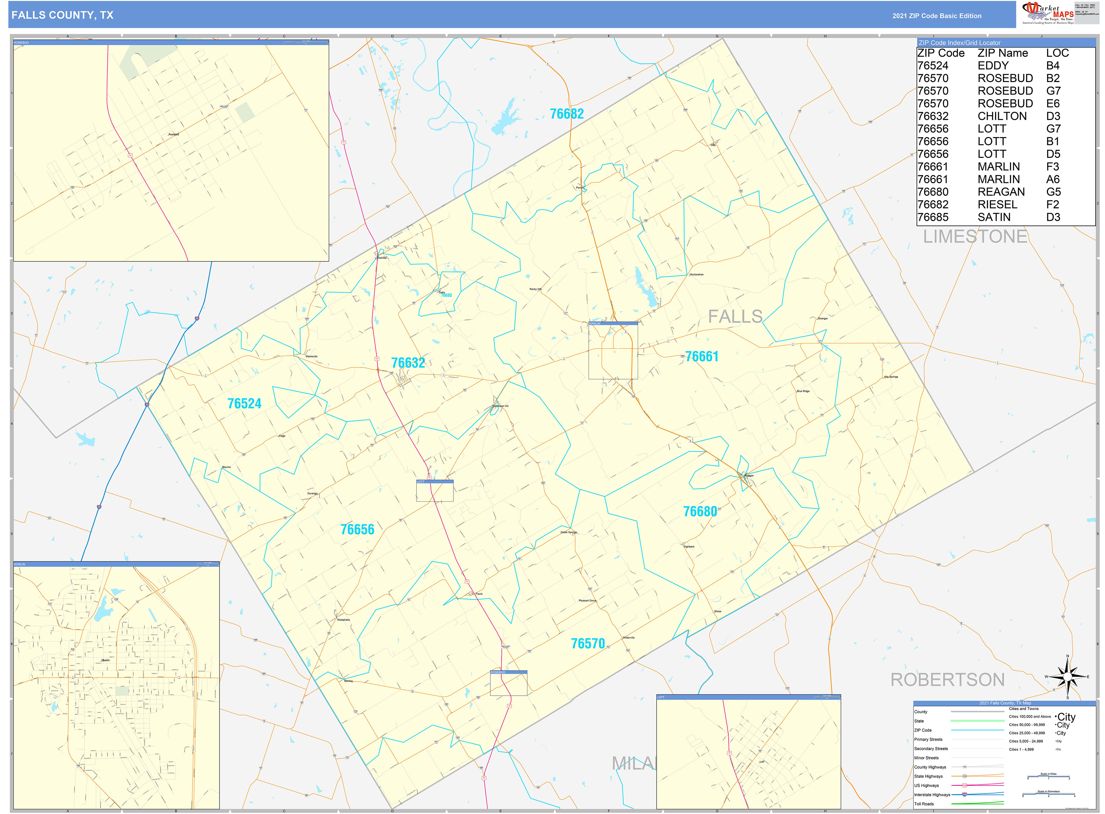 Falls County Map