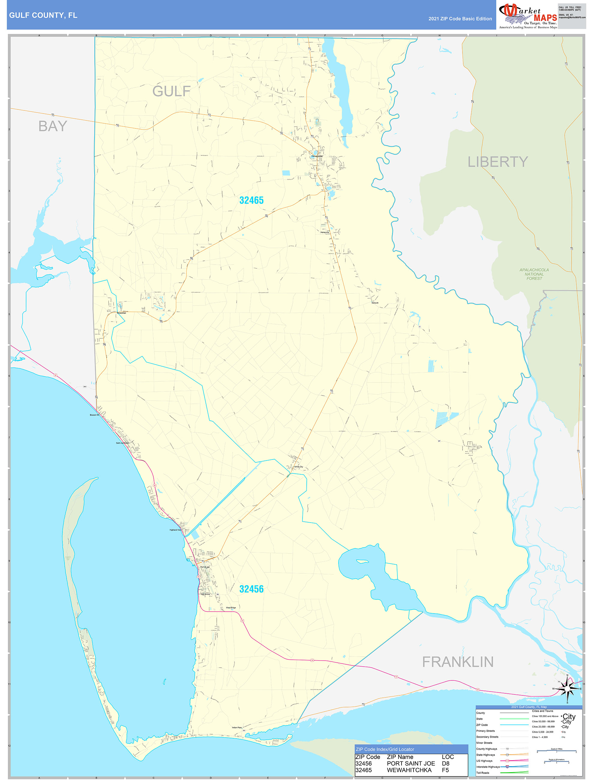 Gulf County Map